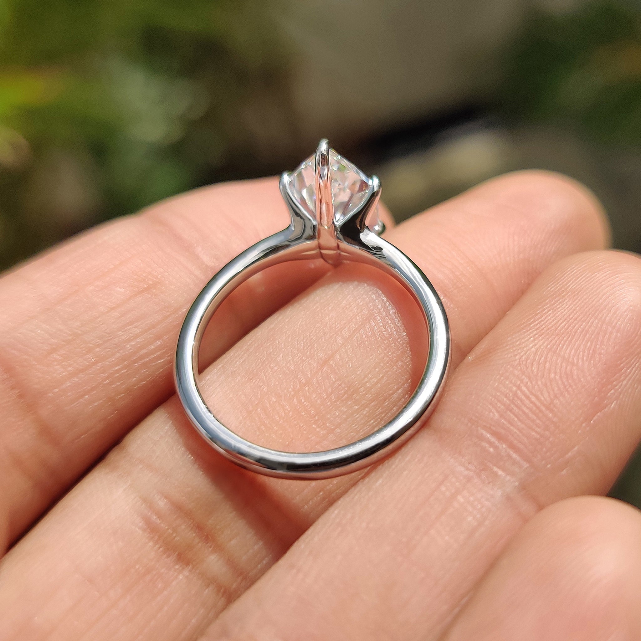 Handmade ring with carat diamonds engagement ring.
