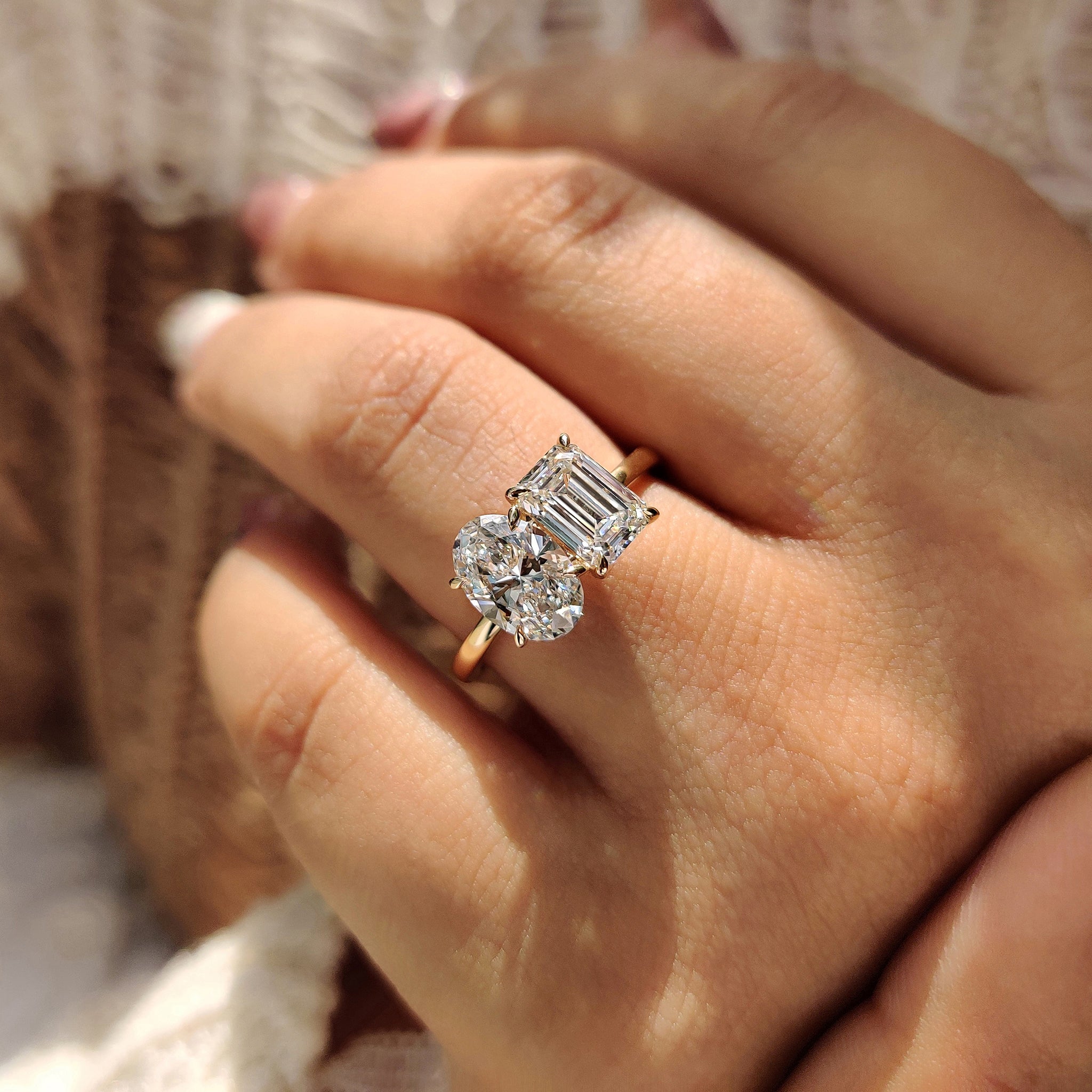 IGI certified with handmade ring.
