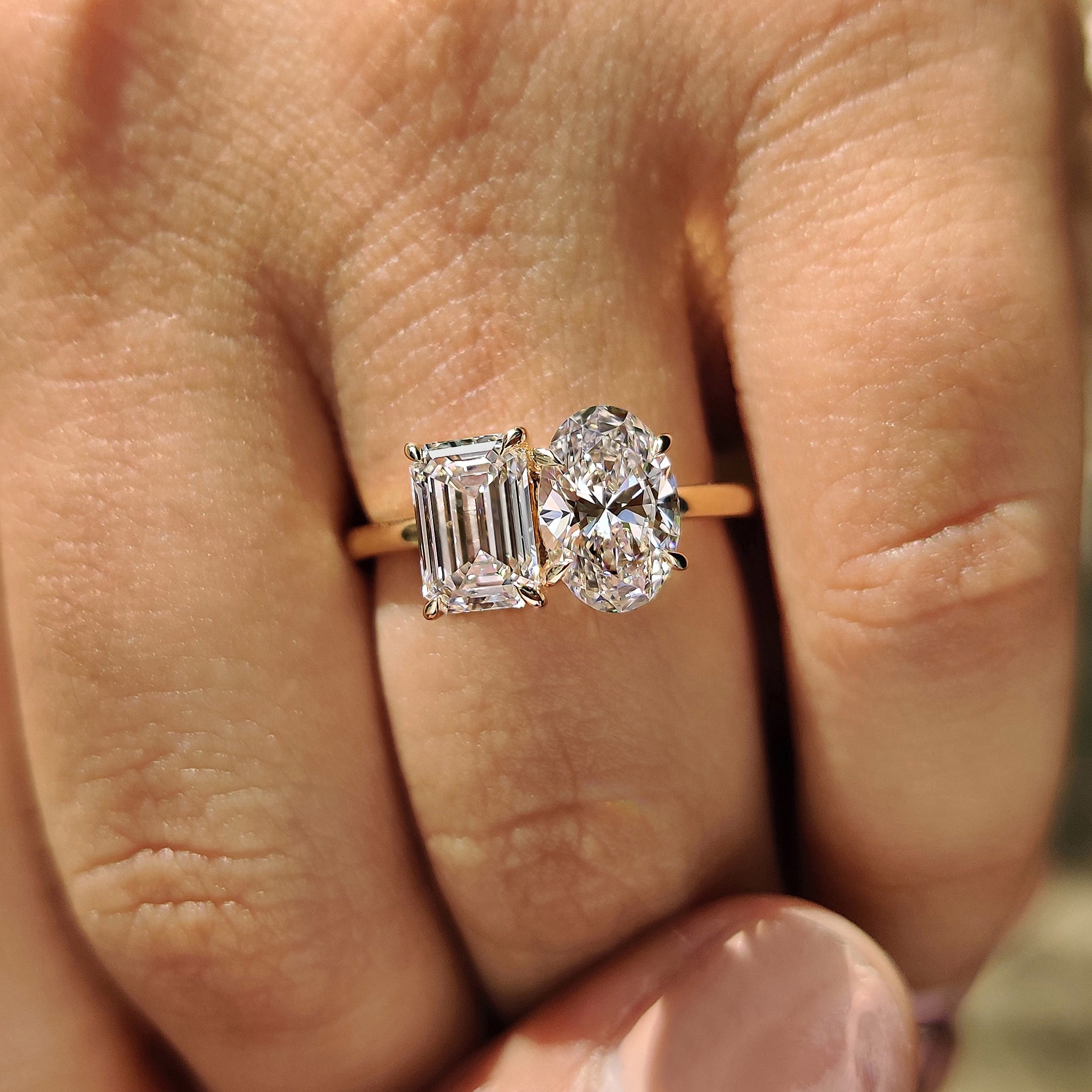 Handmade jewelry with carat diamonds ring.
