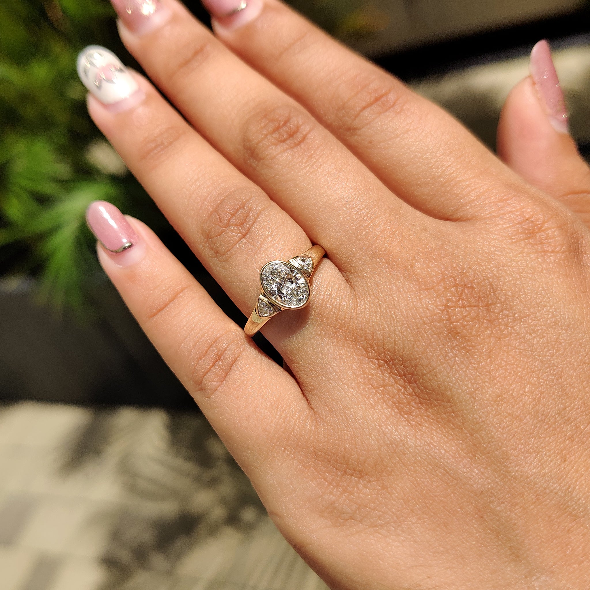 Handmade jewelry with carat diamonds ring.
