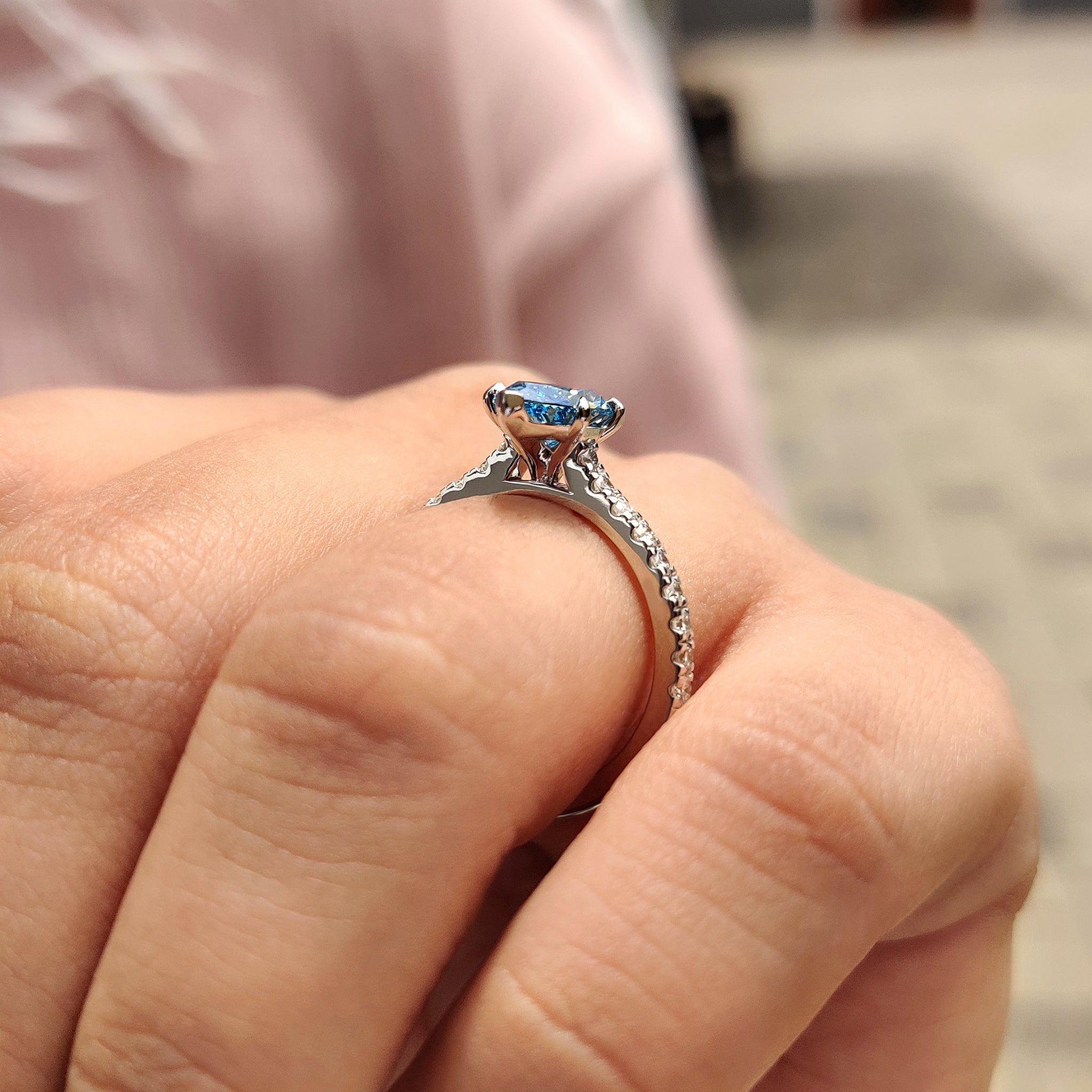 Handmade ring with carat diamonds ring.
