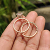 Floating bubble prong with shared prong setting.
