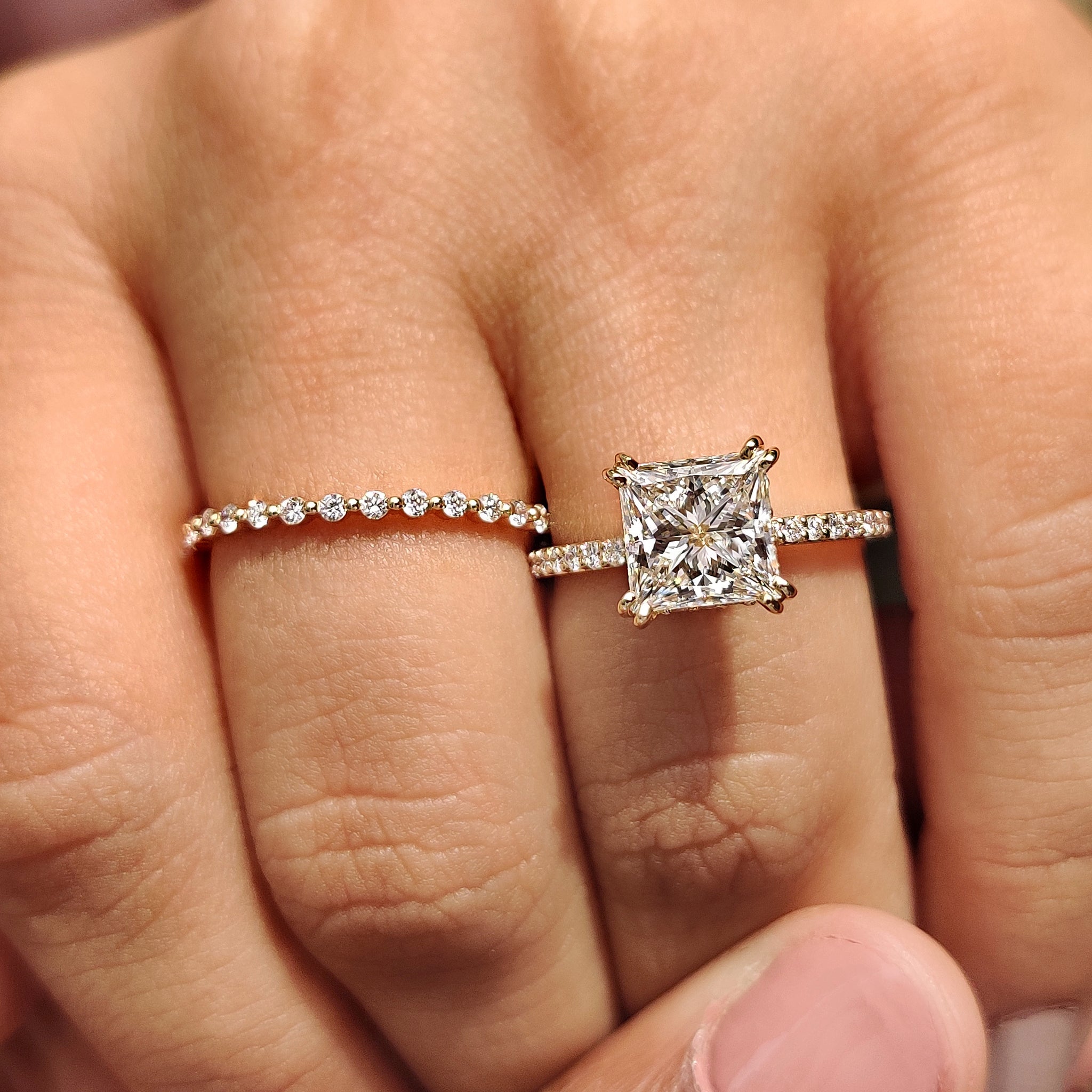 Custom bridal set with handmade bridal set.
