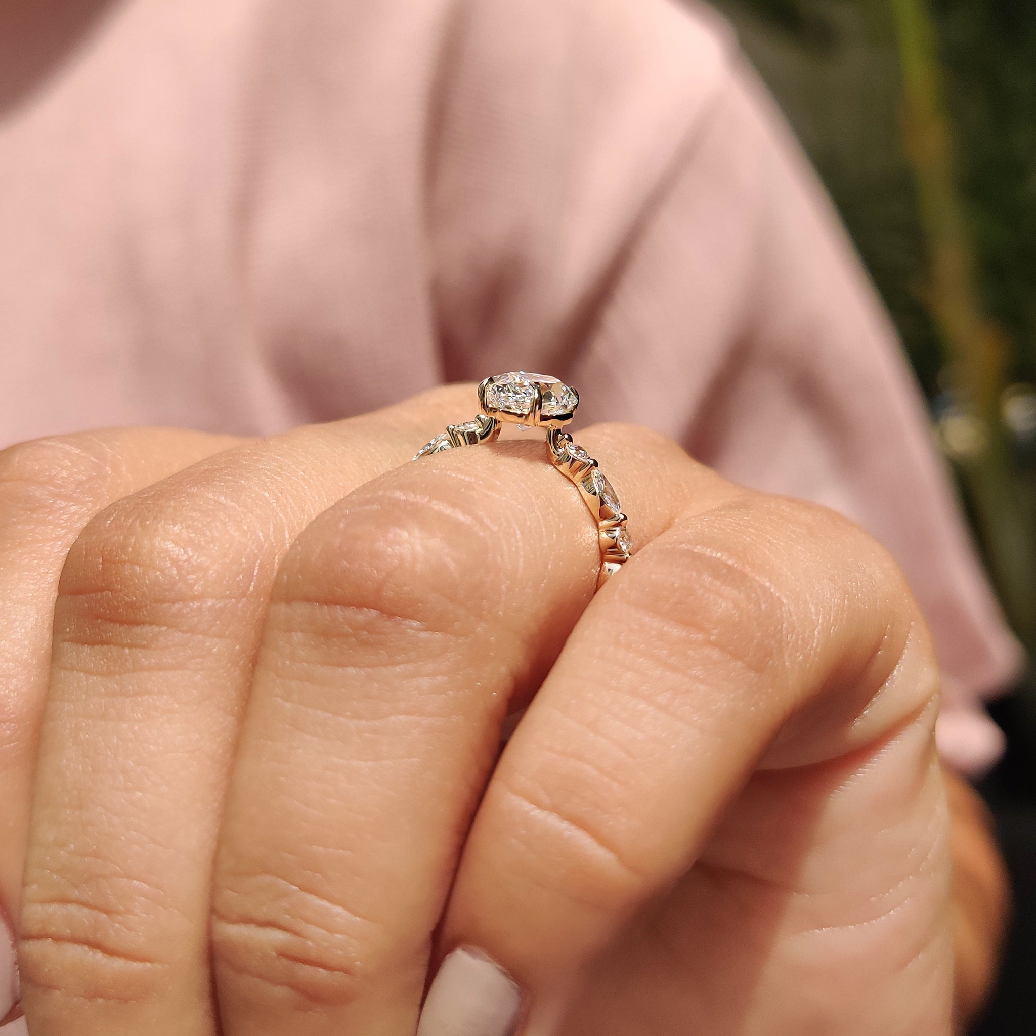 Handmade jewelry with Lab Grown Diamond.
