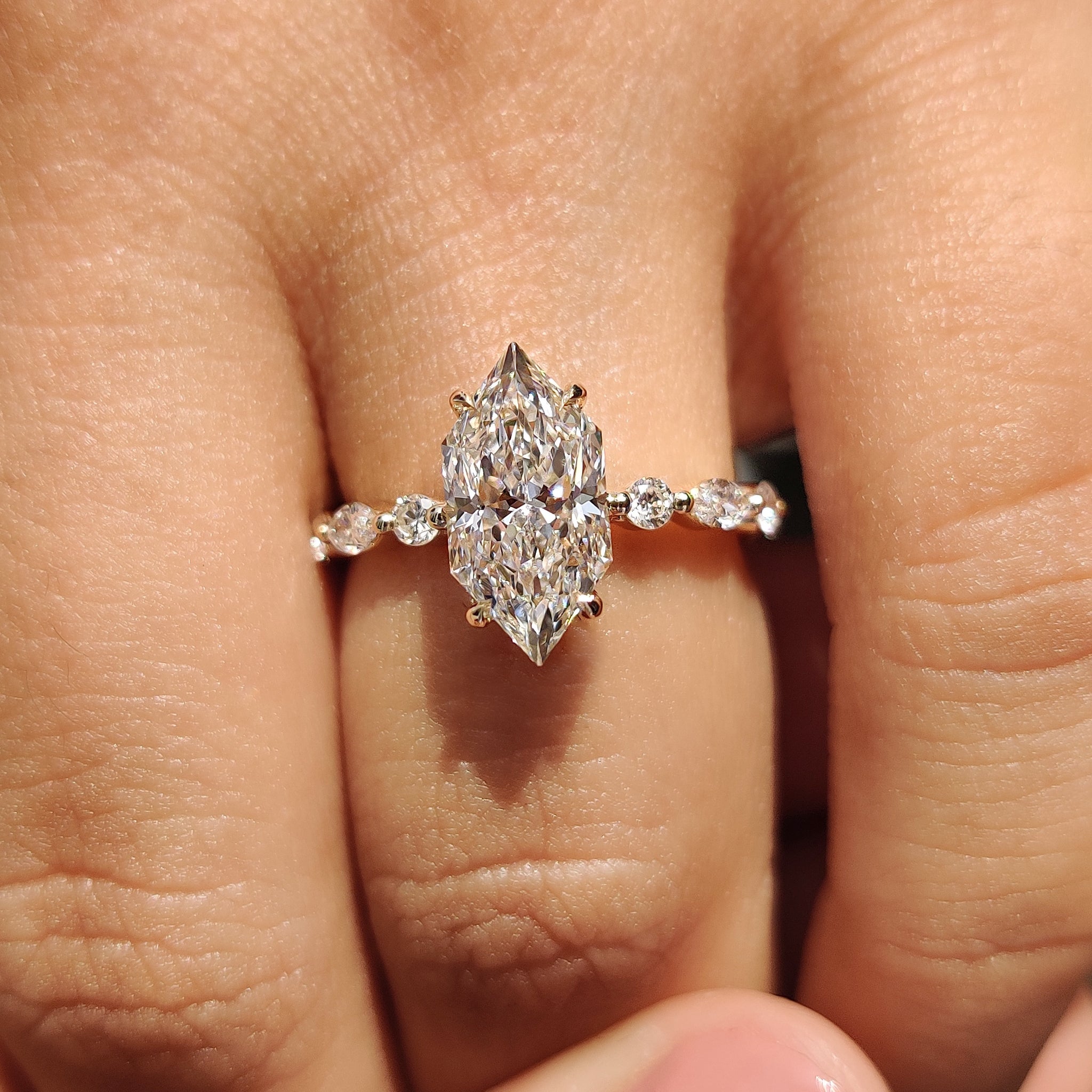 Handmade ring with carat diamonds ring.