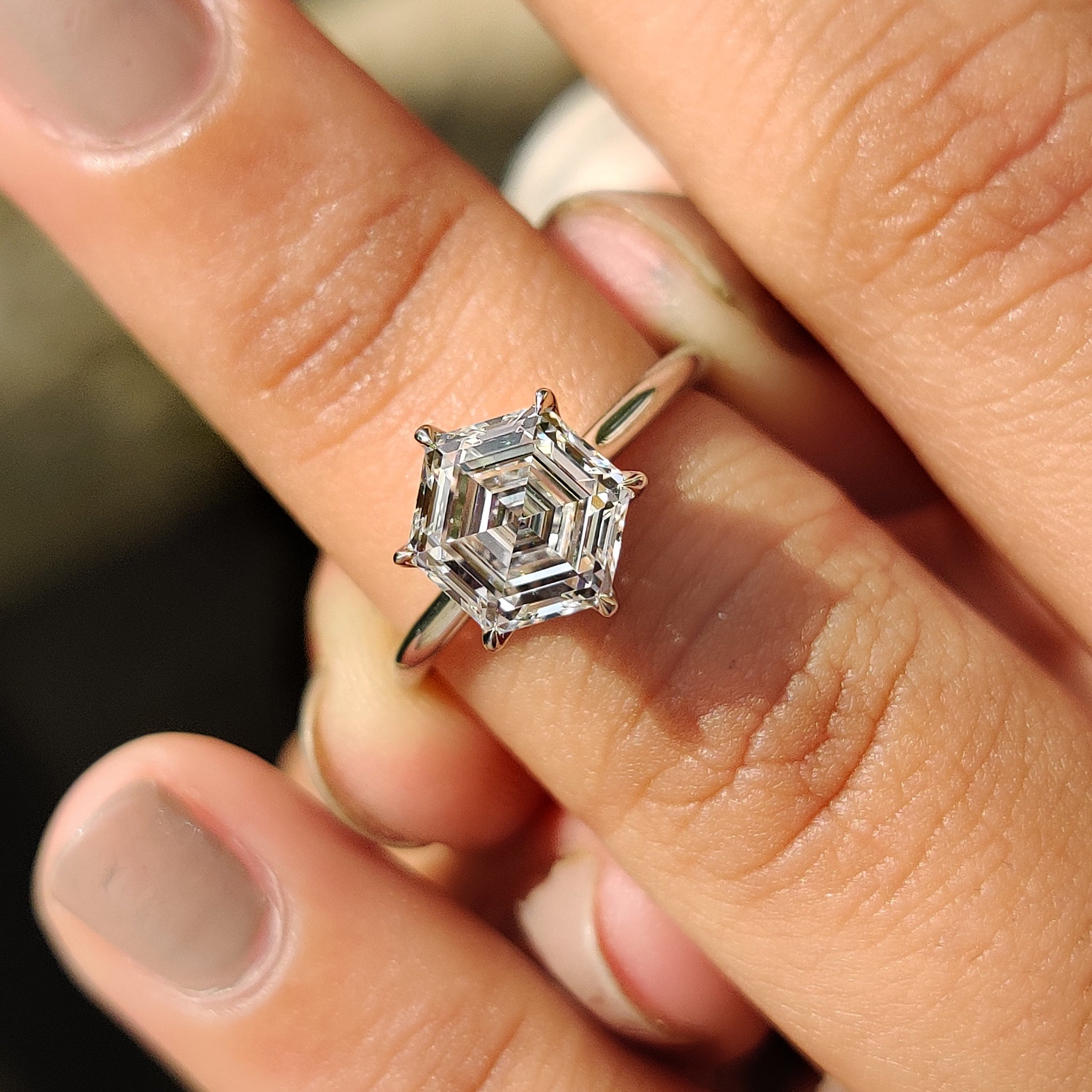 Cathedral setting ring with buy engagement ring.