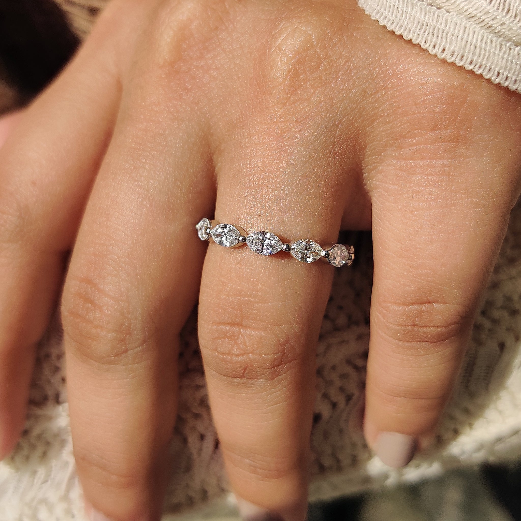 Handmade jewelry wedding band in gold finish.