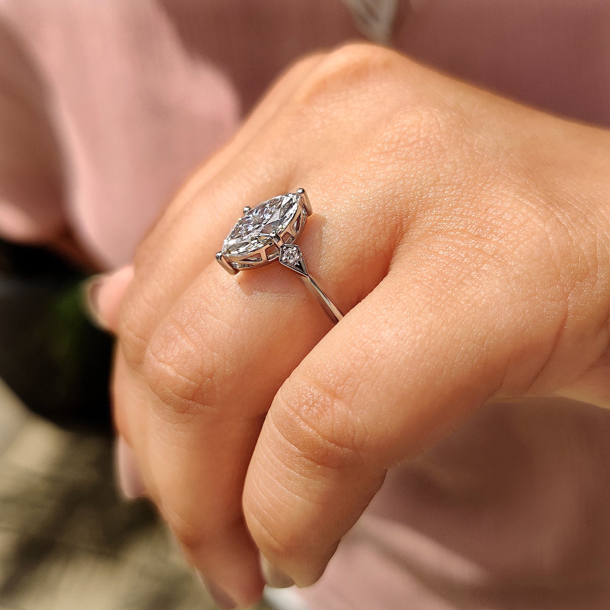 Carat diamonds engagement ring with marquise diamond engagement ring.