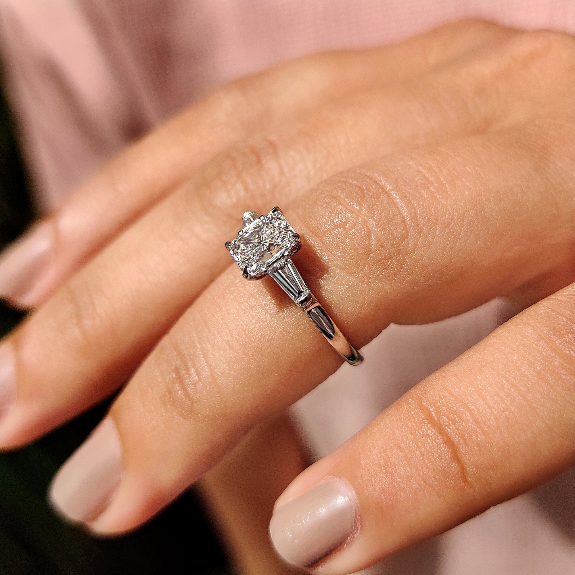 Handmade jewelry with carat diamonds ring.