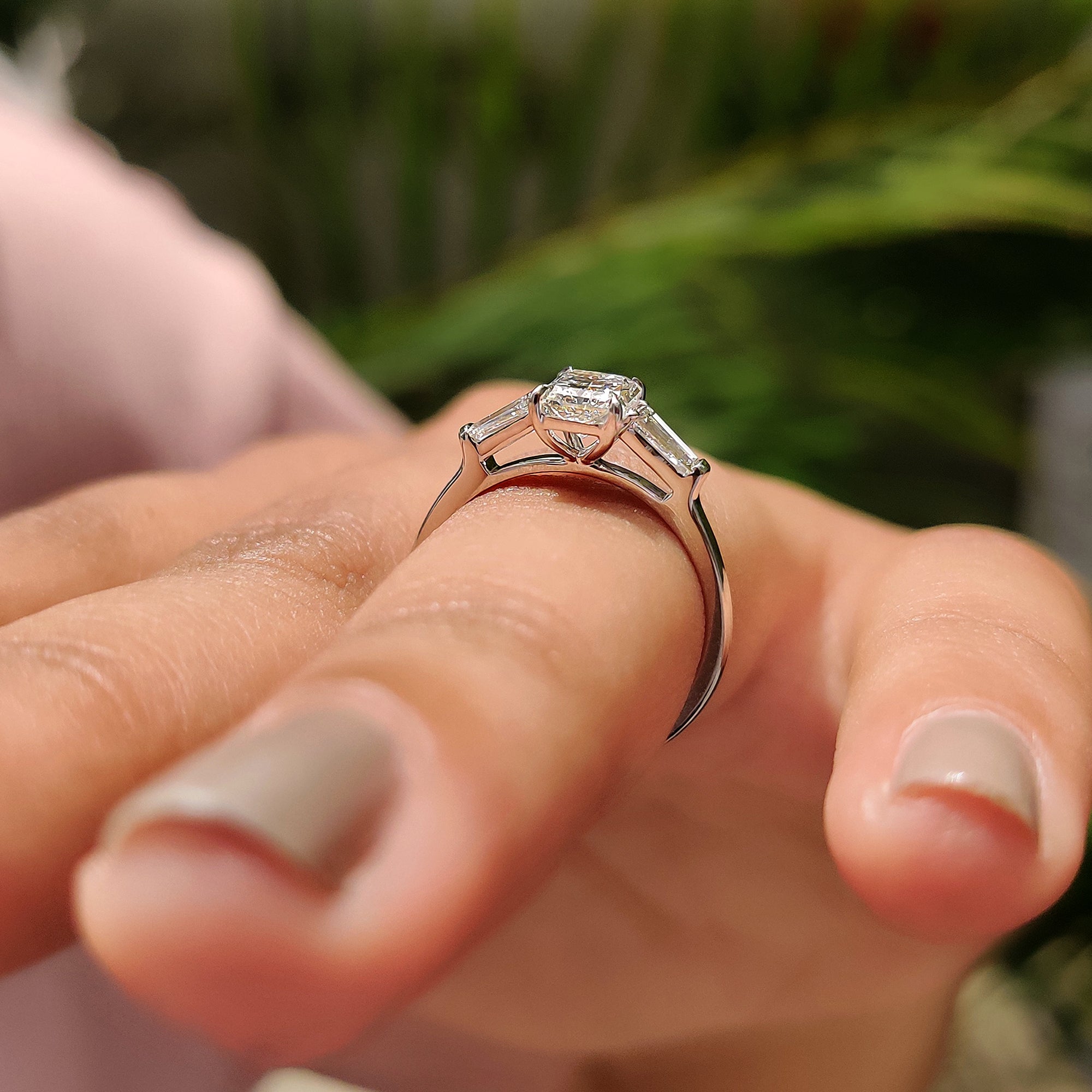 Radiant Three Stone Diamond RIng