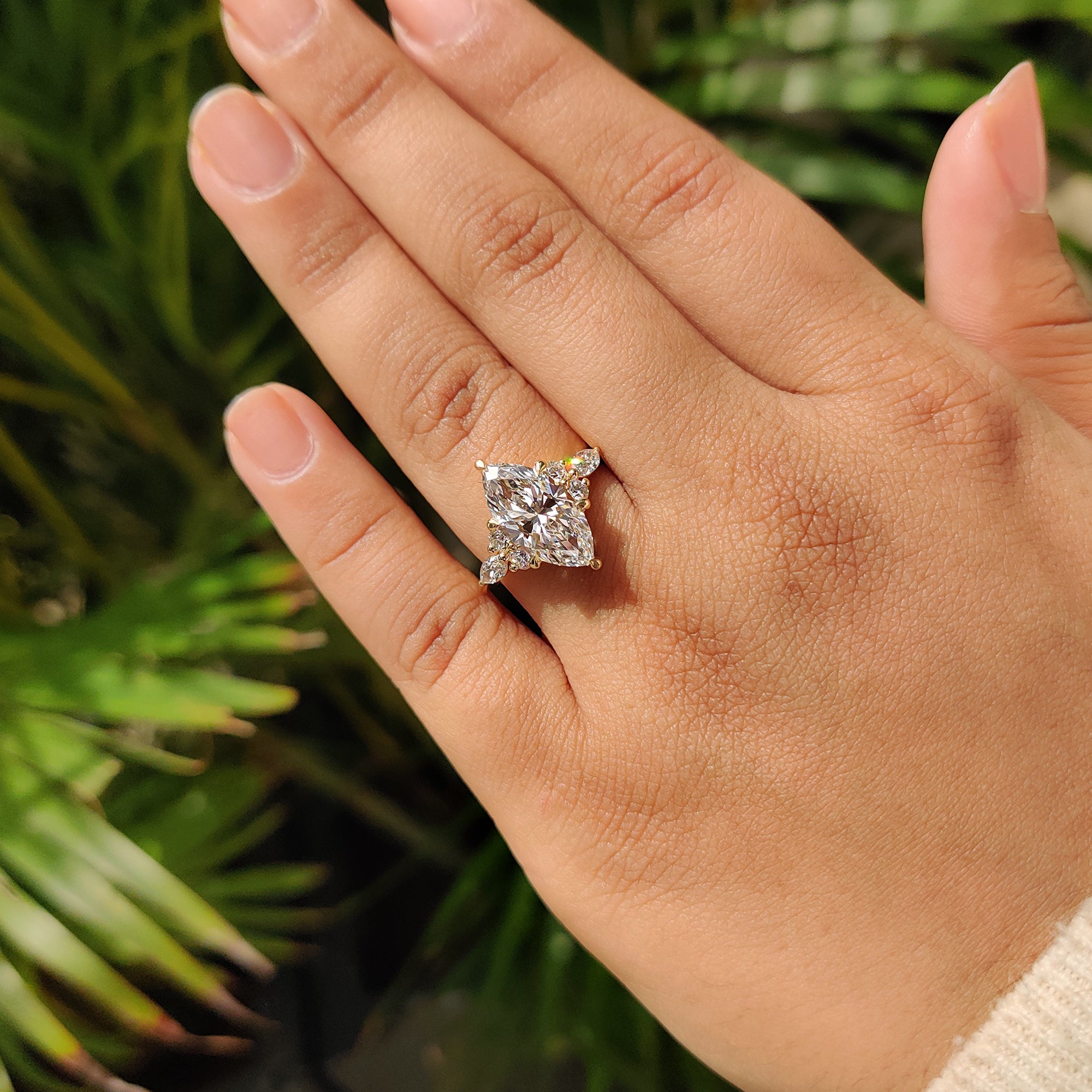 Carat diamonds engagement ring with marquise diamond engagement ring.