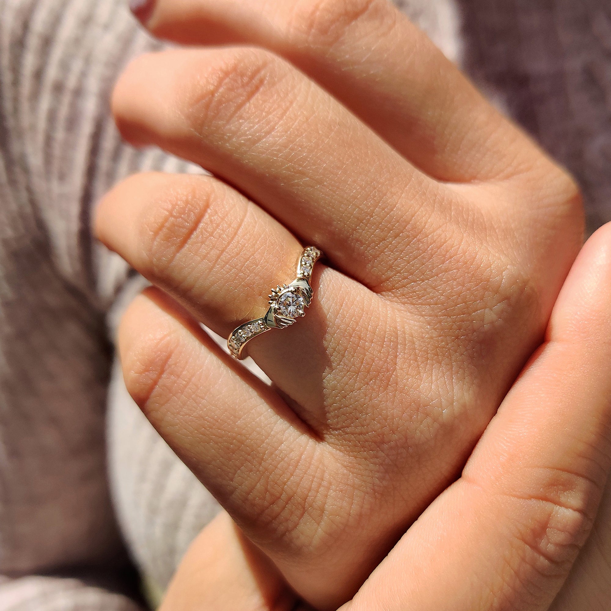 Carat diamonds engagement ring with Lab Grown Diamond.
