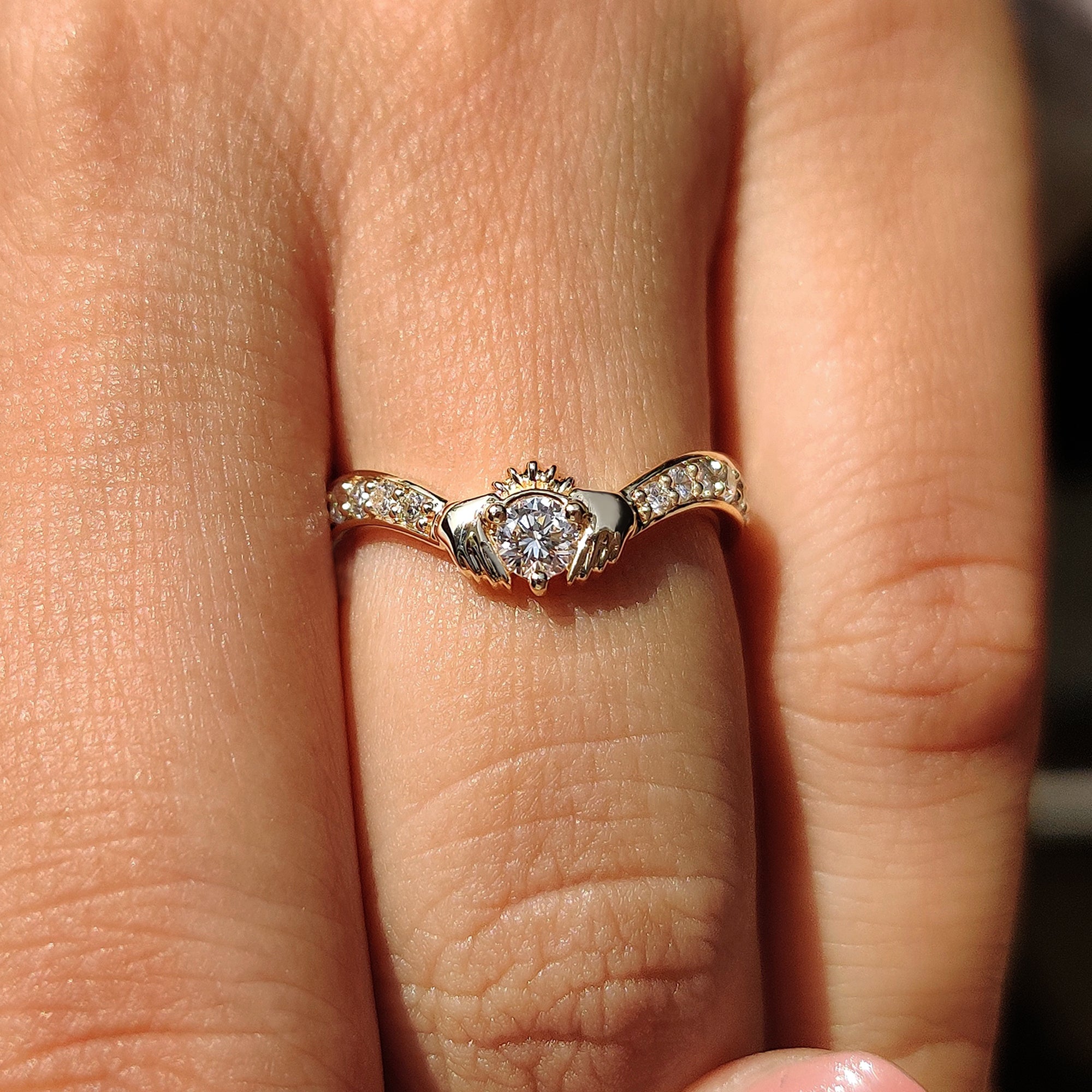 Handmade ring with carat diamonds engagement ring.
