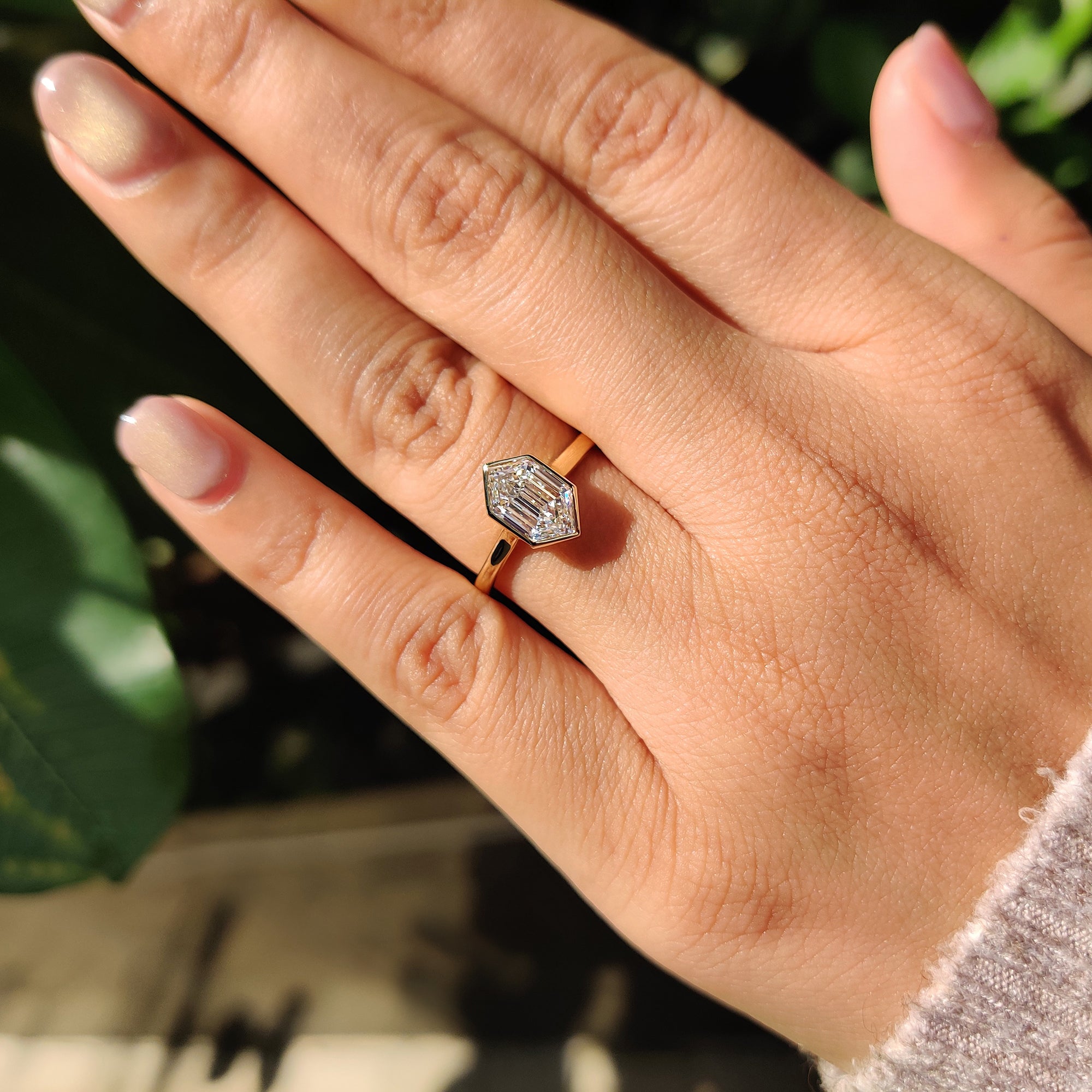Solitaire engagement ring with Lab Grown Diamond.
