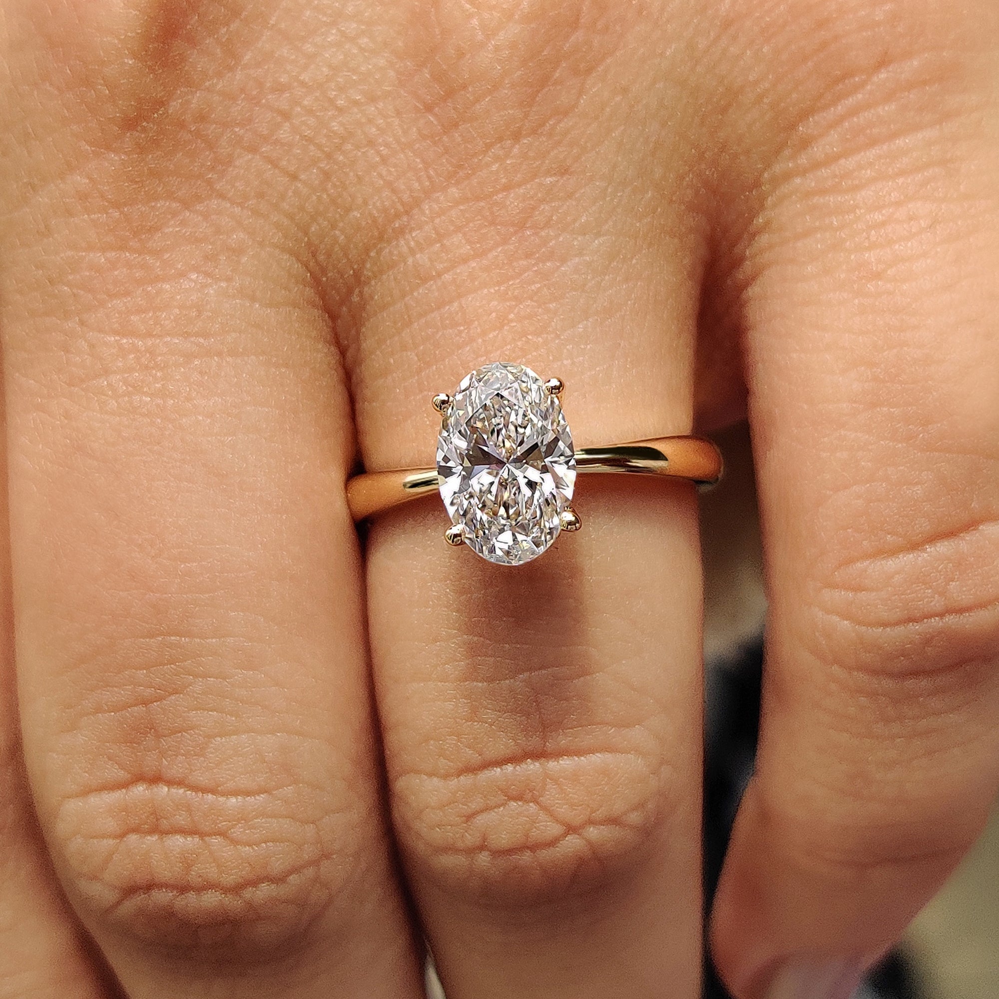 Carat diamonds engagement ring with Lab Grown Diamond.
