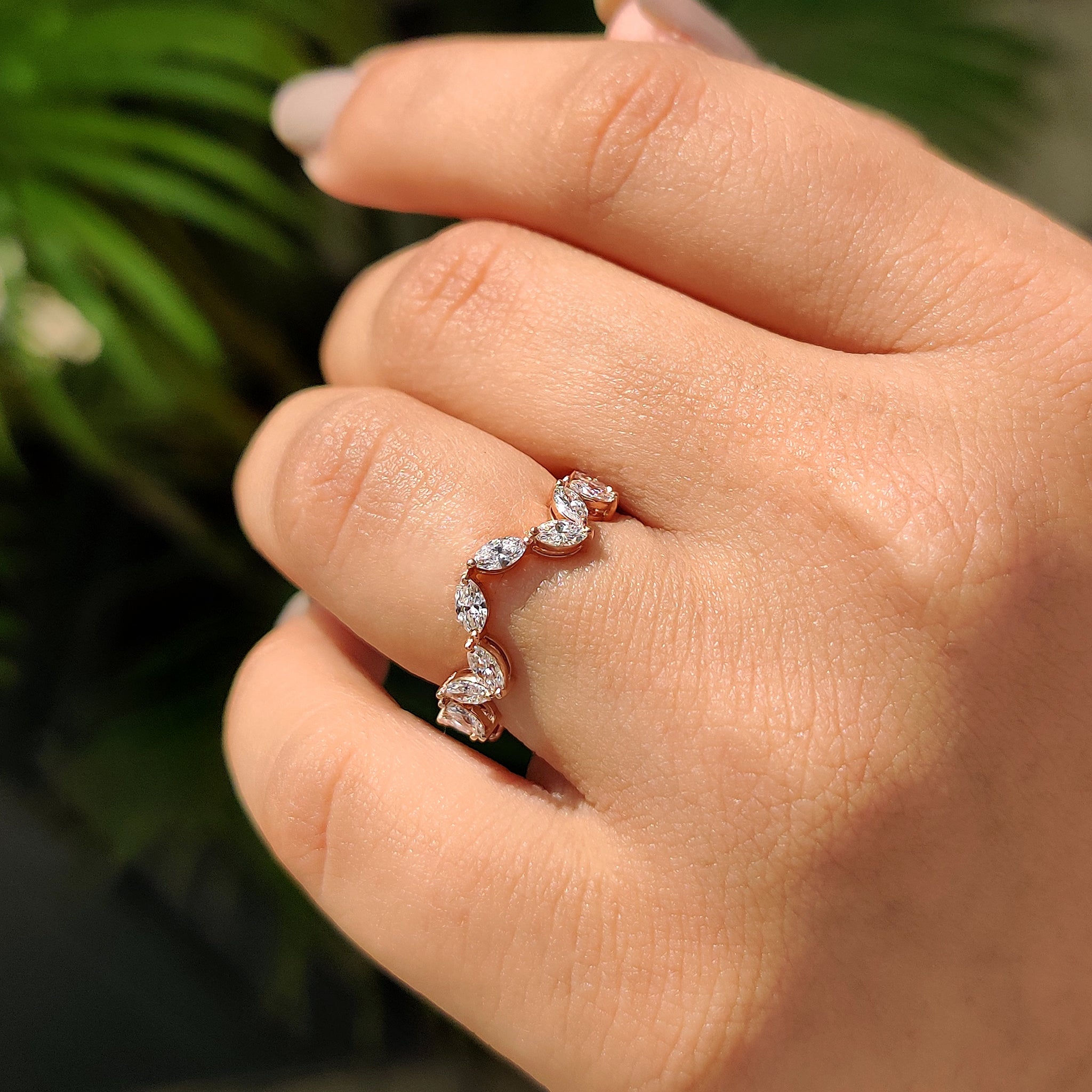 Handmade band with carat diamonds wedding band.