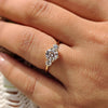 Round Cut Diamond Ring In 3 Stone Style