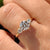 Round Cut 3 Stone Double Prong Engagement Ring