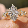 Nature Inspired Marquise Cut Diamond Engagement Ring