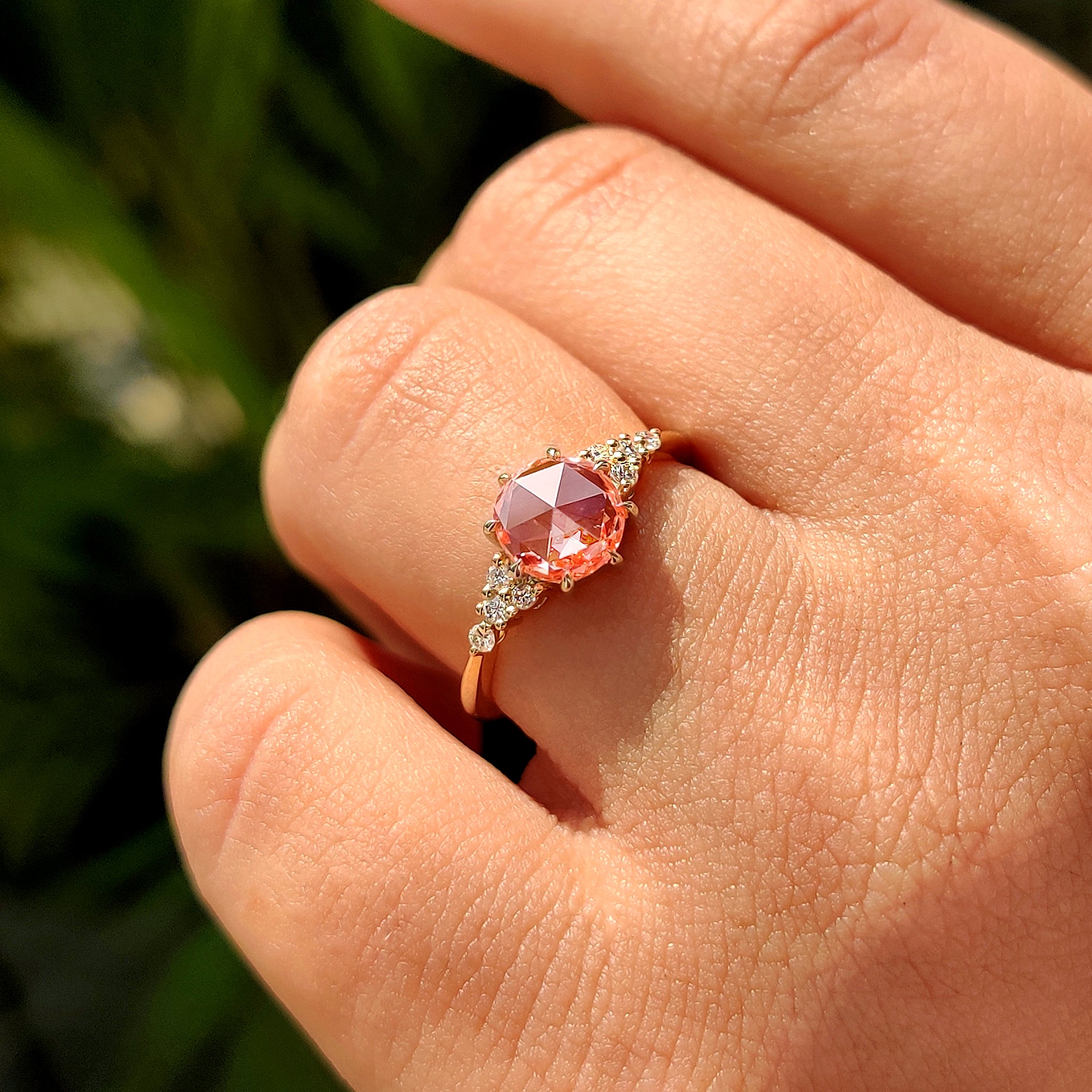 Carat diamonds engagement ring with 8 claw prong setting.