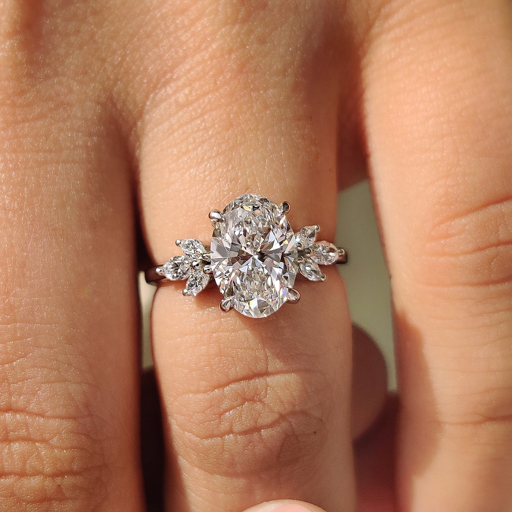 Handmade ring with carat diamonds engagement ring.
