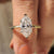 Moissanite marquise ring with marquise cut engagement ring.