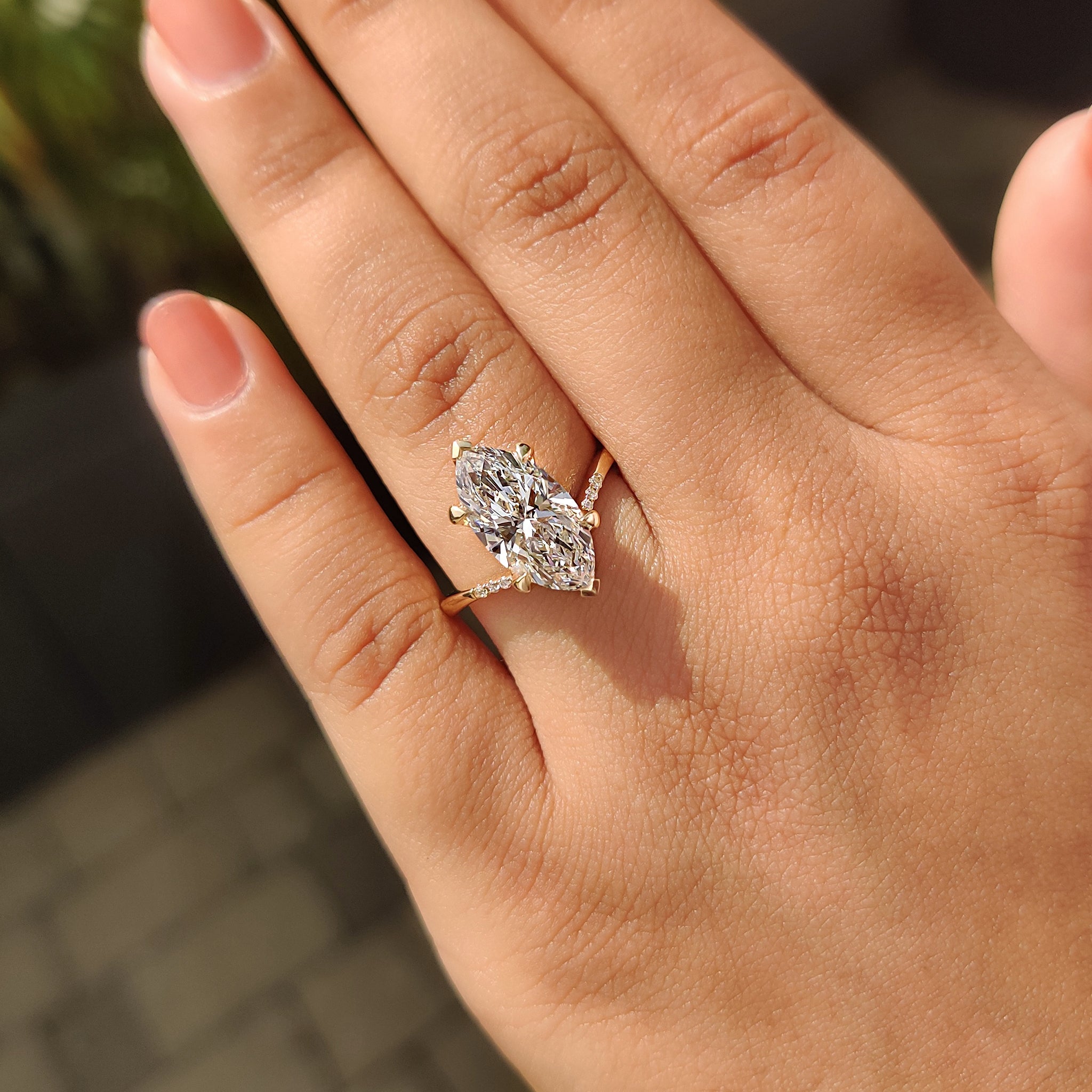 Yellow gold vintage engagement ring