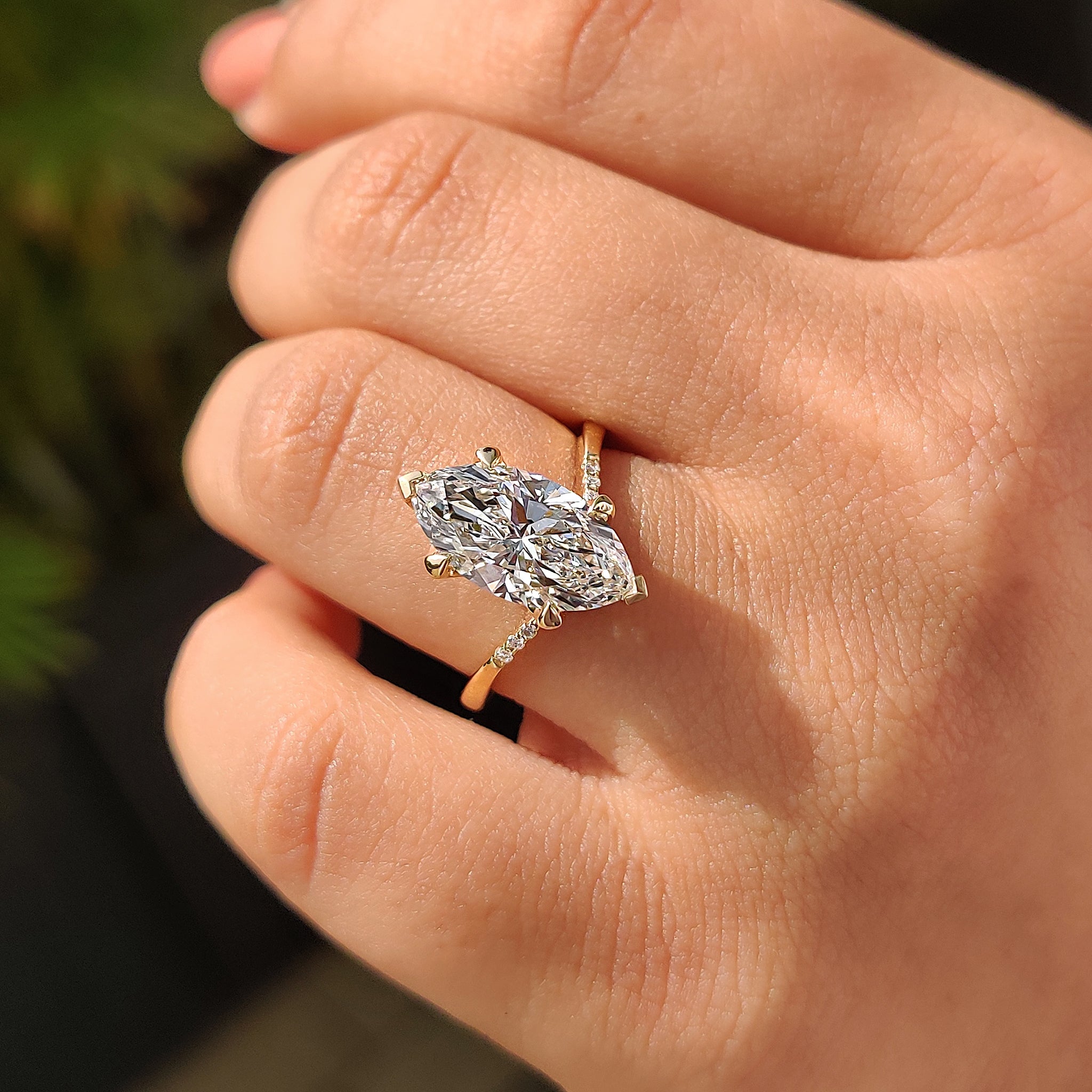 IGI certified marquise diamond ring