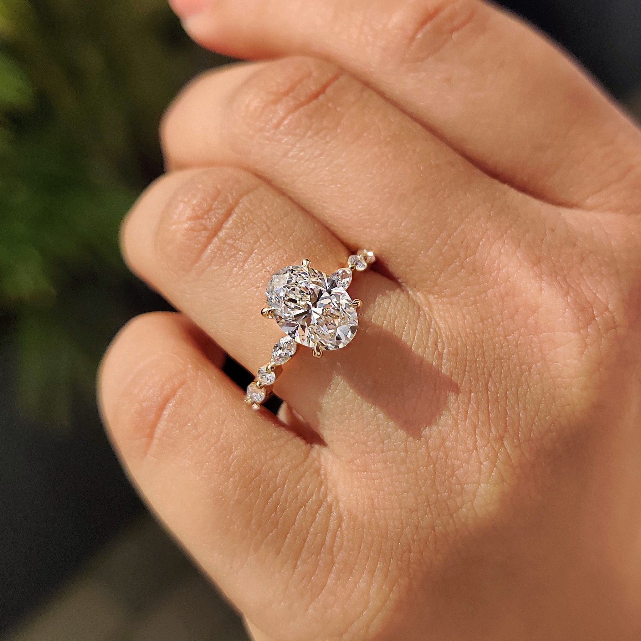 IGI certified oval diamond ring