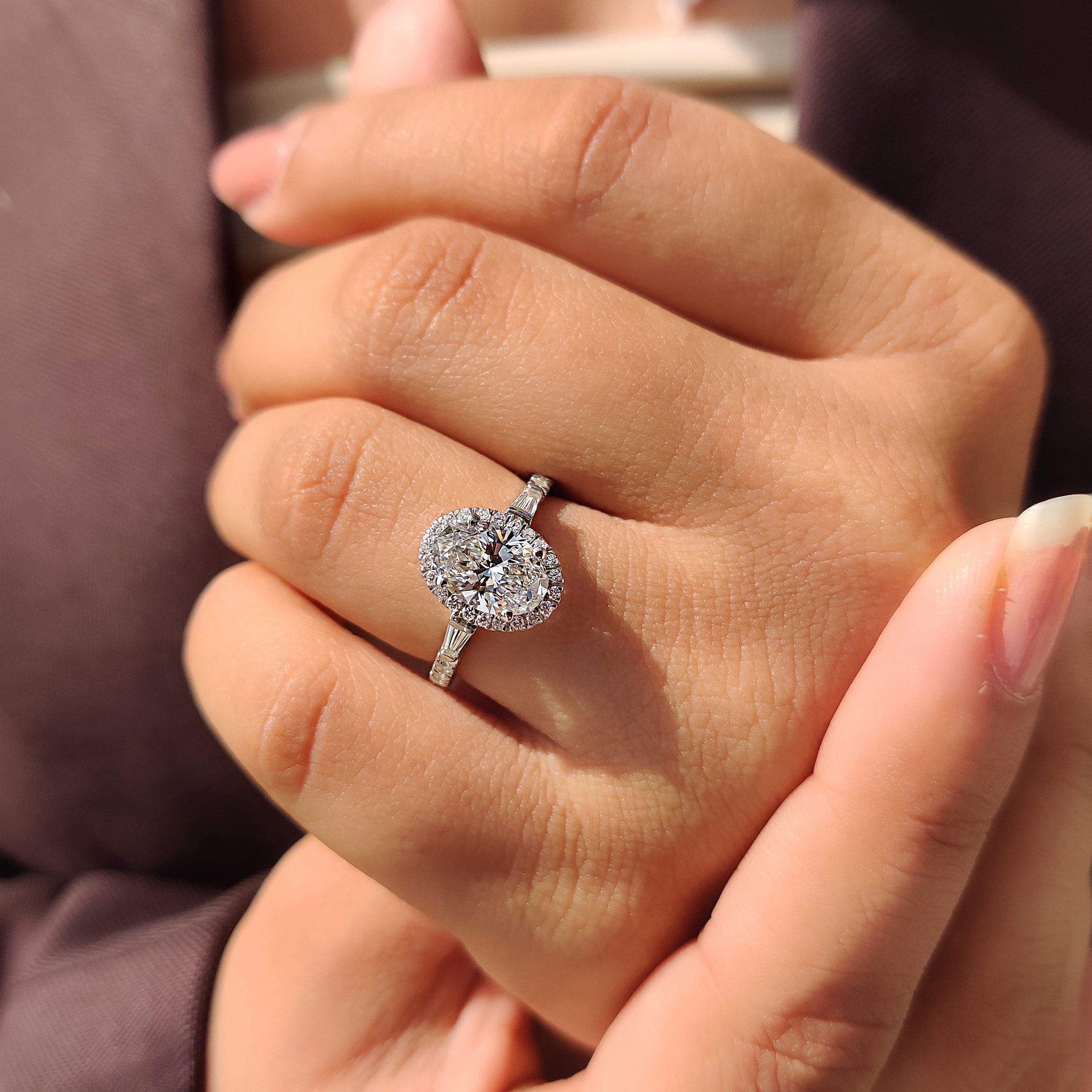 Handmade jewelry with carat diamonds ring.