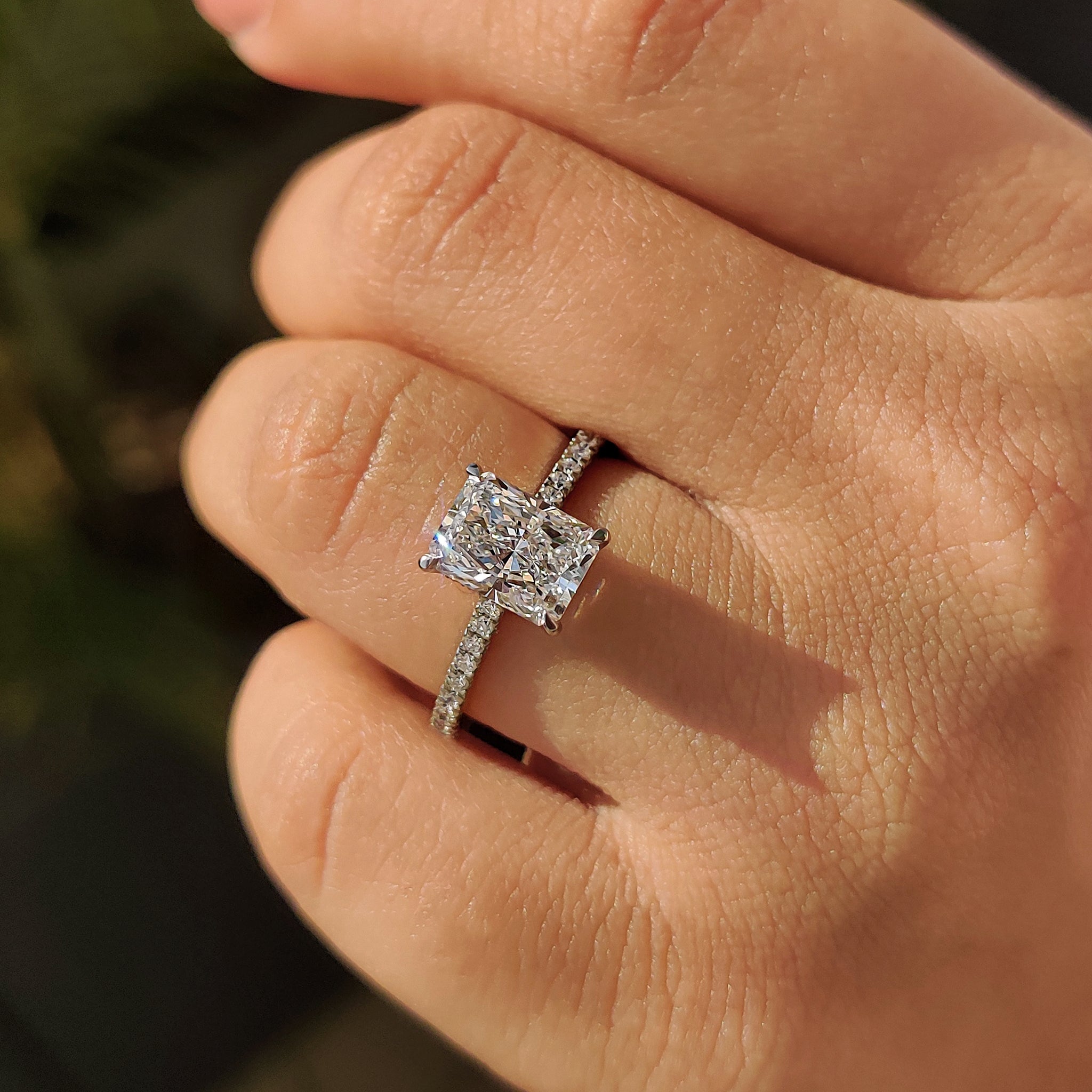 Carat diamonds engagement ring in handmade jewelry style.
