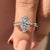 Marquise cut diamond engagement ring with 6 claw prong setting.