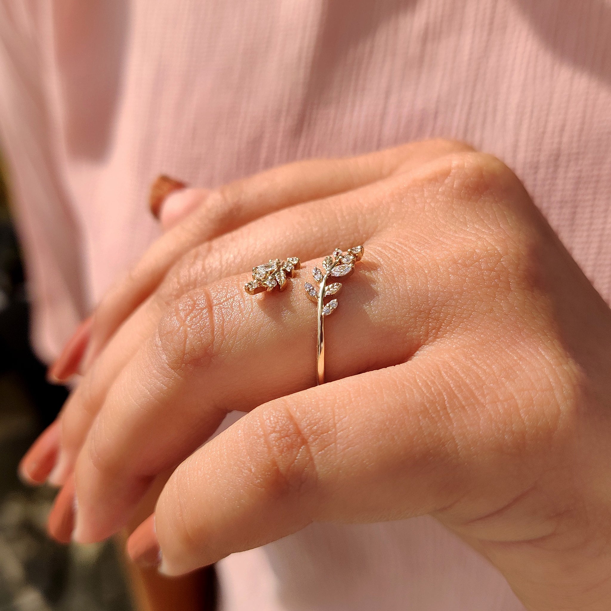 Enhancer ring with diamond accents handcrafted by Carat Diamonds