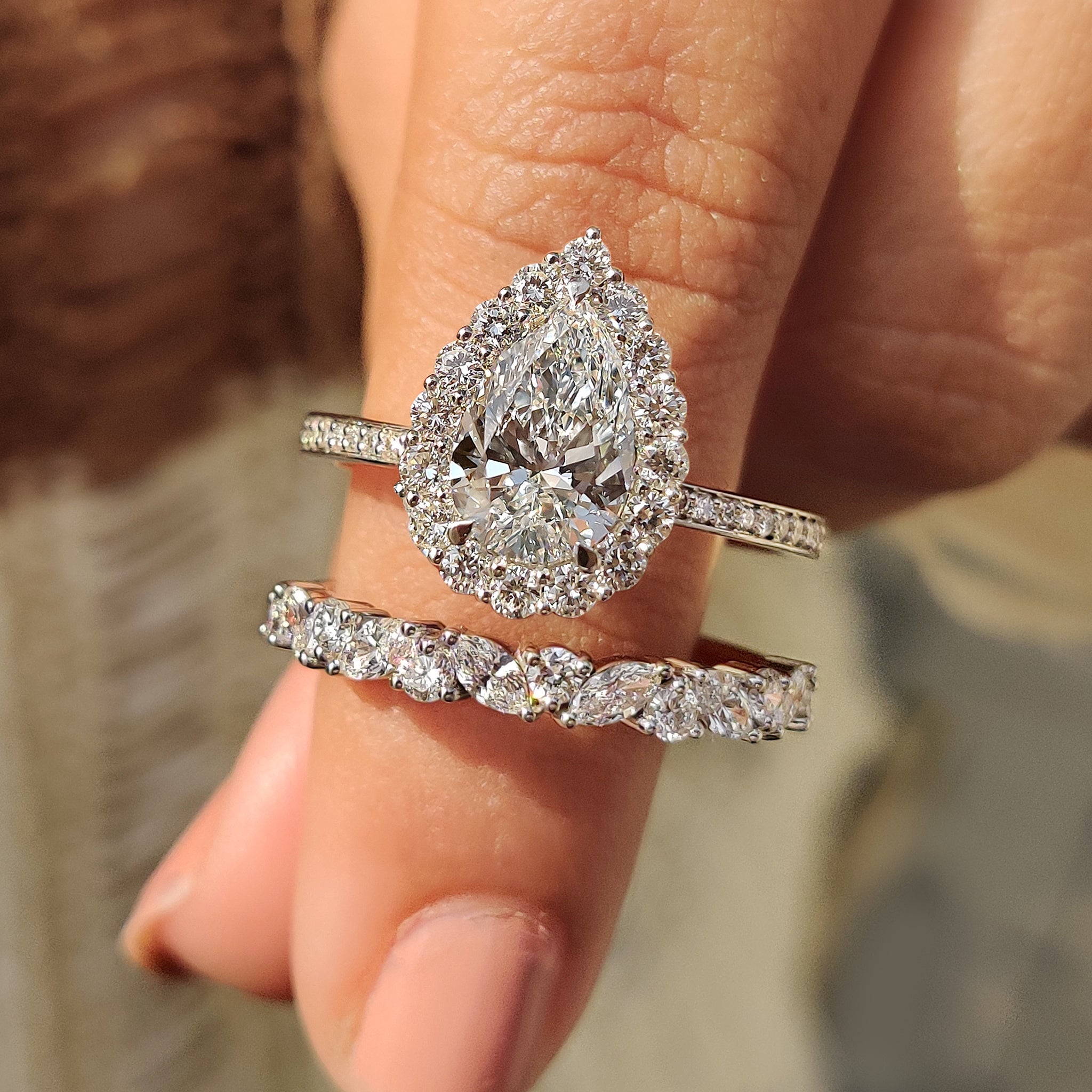 Buy bridal set with lab grown diamonds
