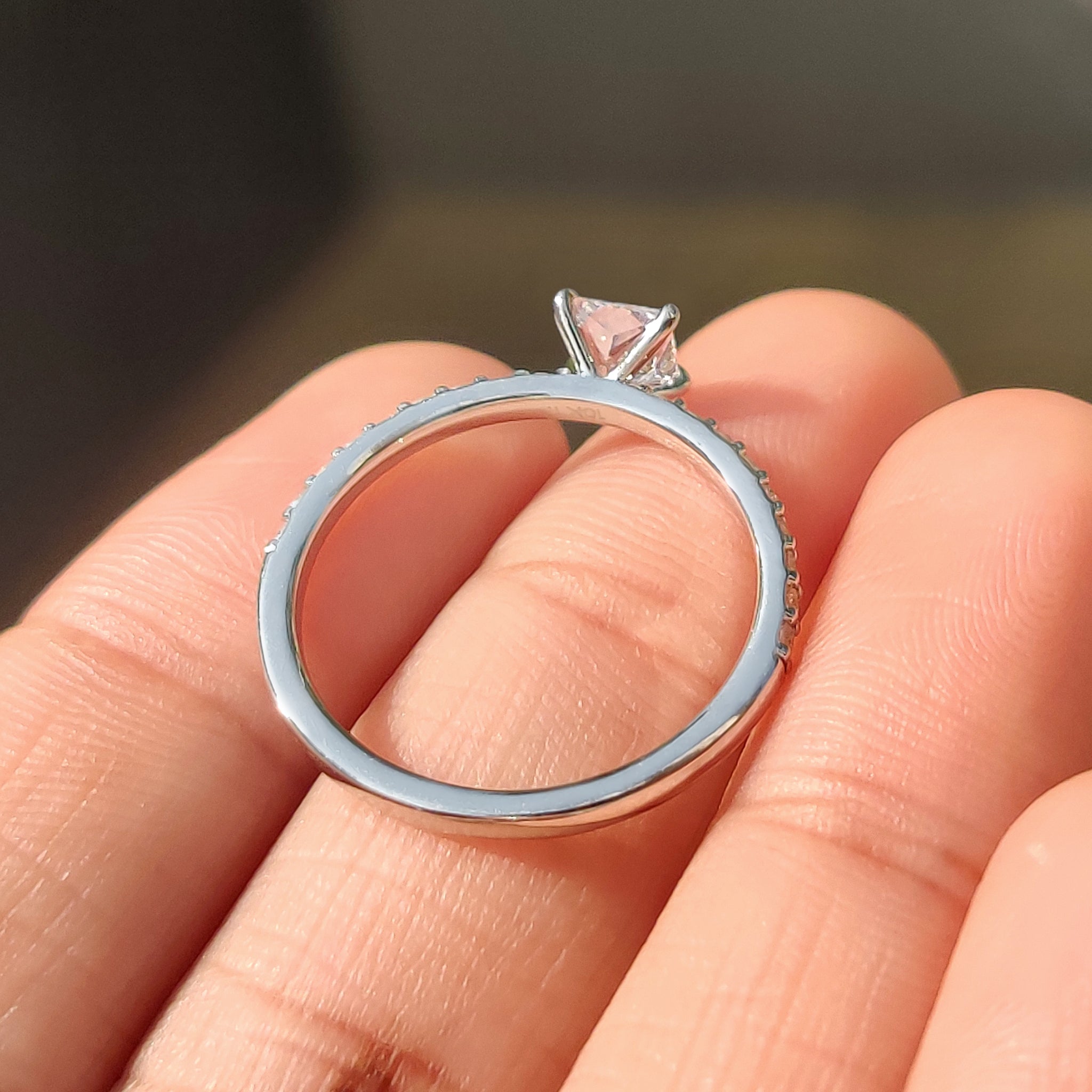 Custom engagement ring princess cut design
