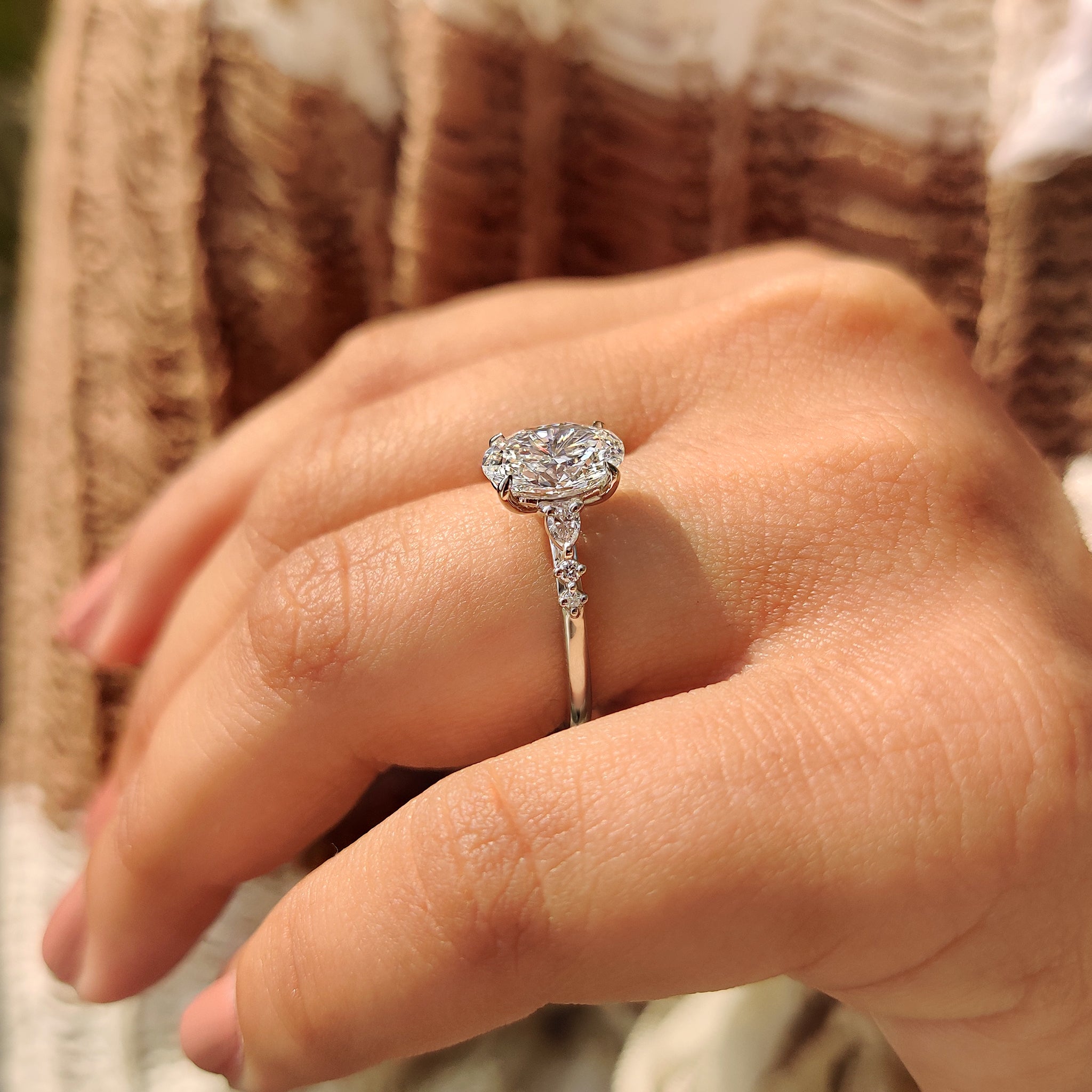 IGI certified oval diamond ring
