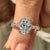 White gold oval diamond ring design
