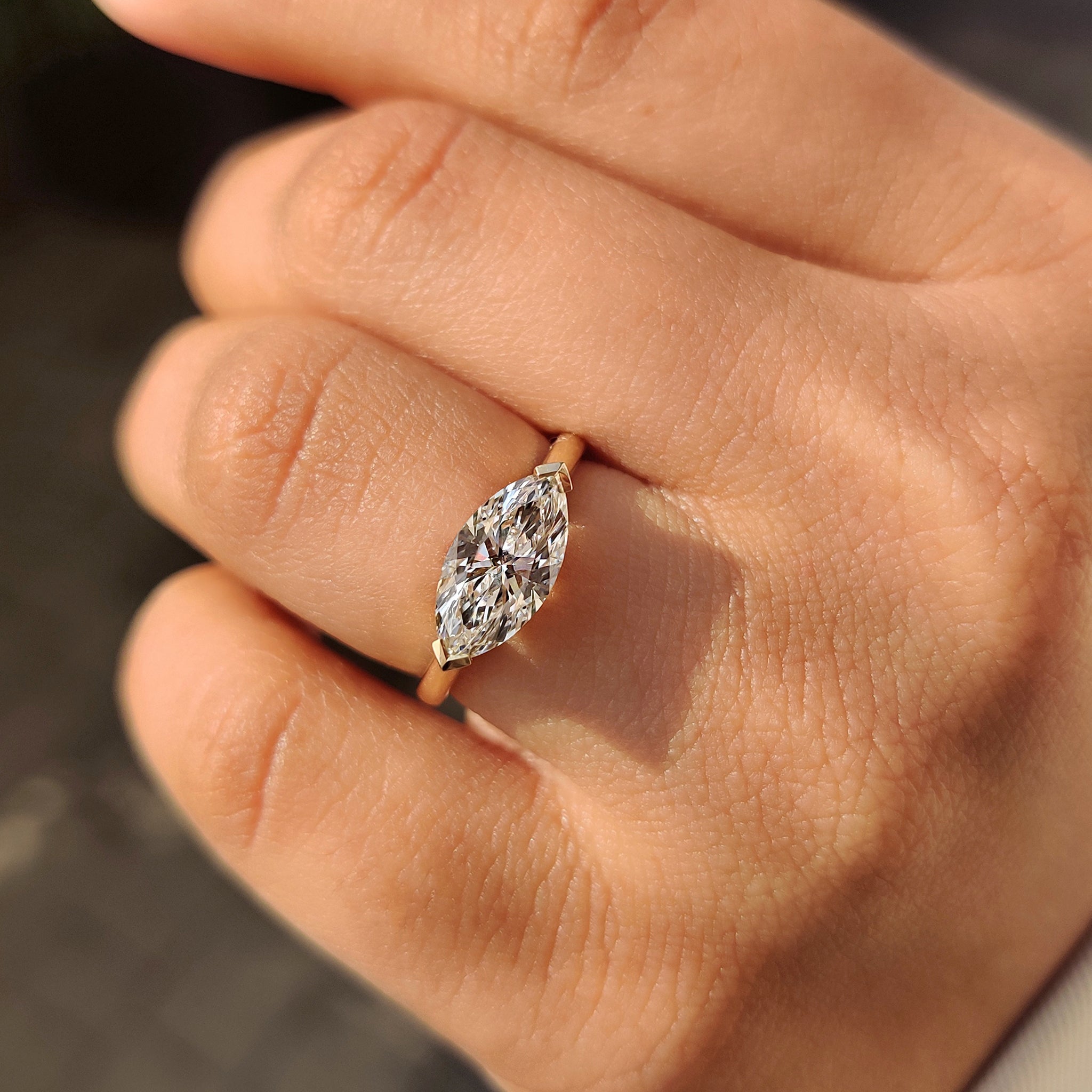 IGI certified marquise diamond ring
