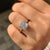 Cathedral setting princess cut engagement ring
