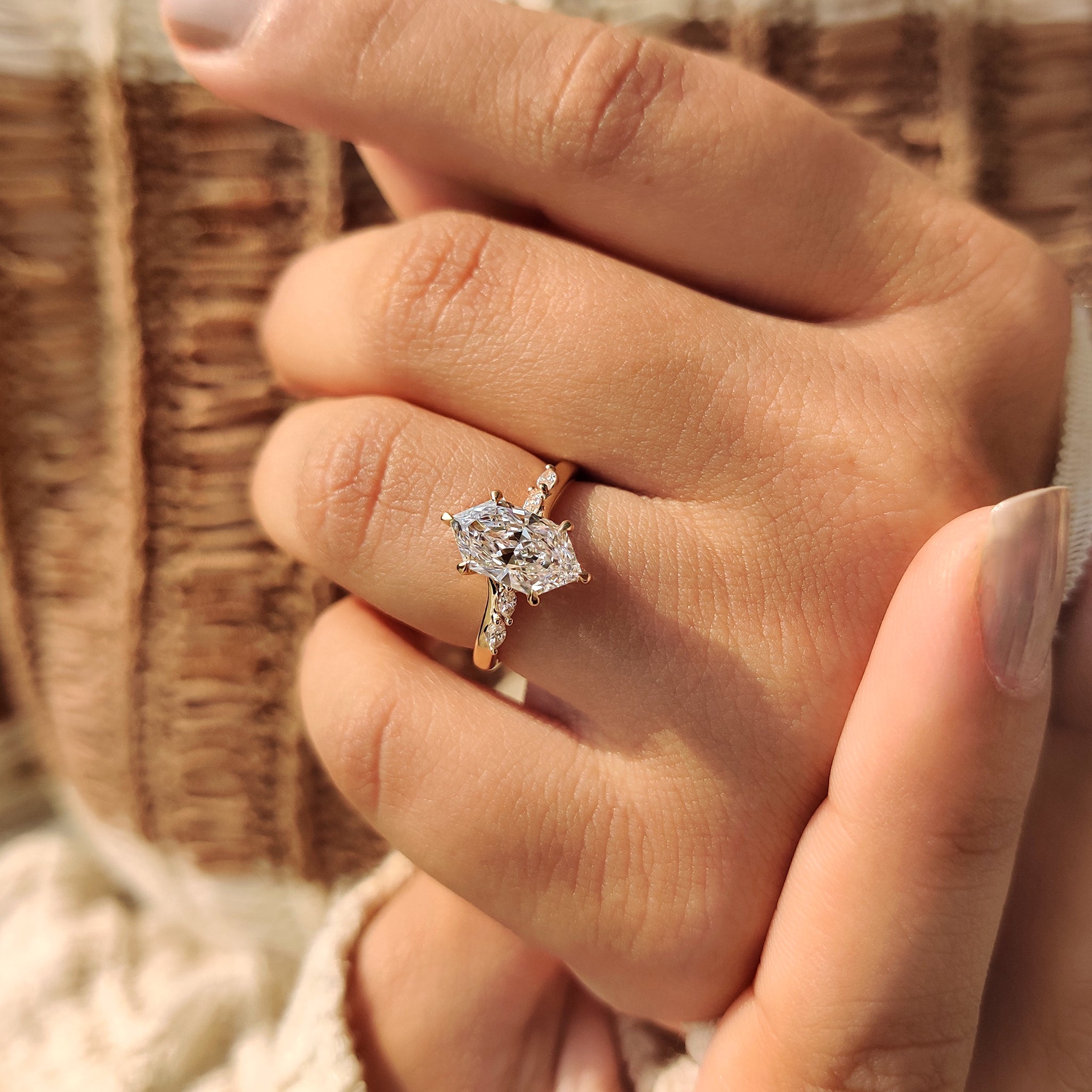 Yellow gold ring made as handmade jewelry.
