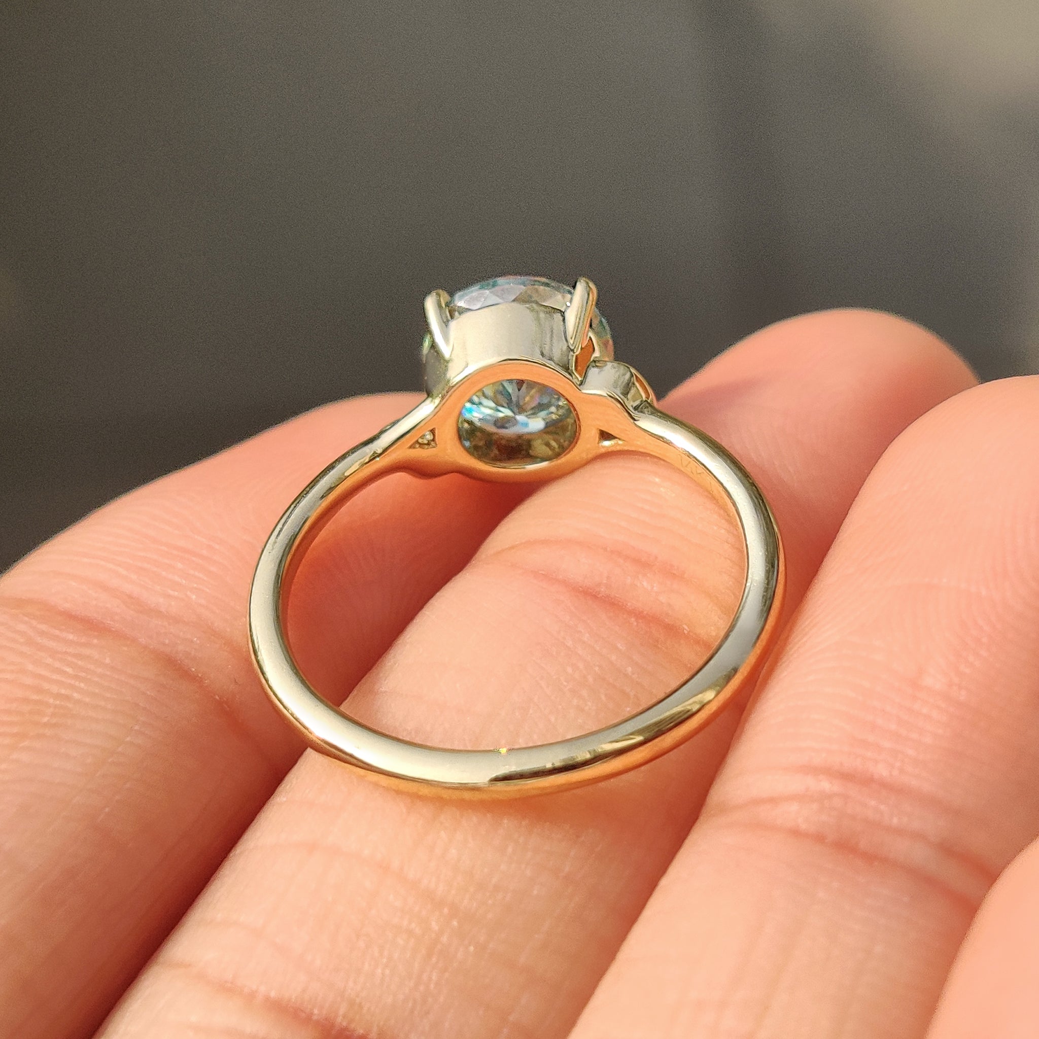 Handmade Portuguese cut moissanite ring for proposals
