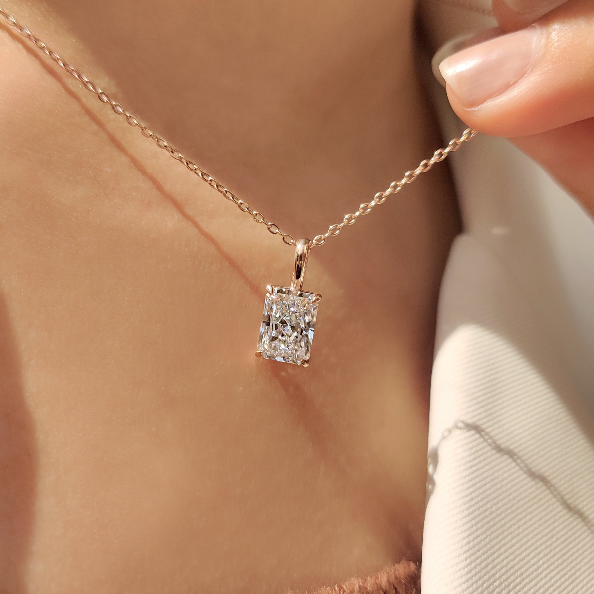 Handmade pendant with four claw prong setting.
