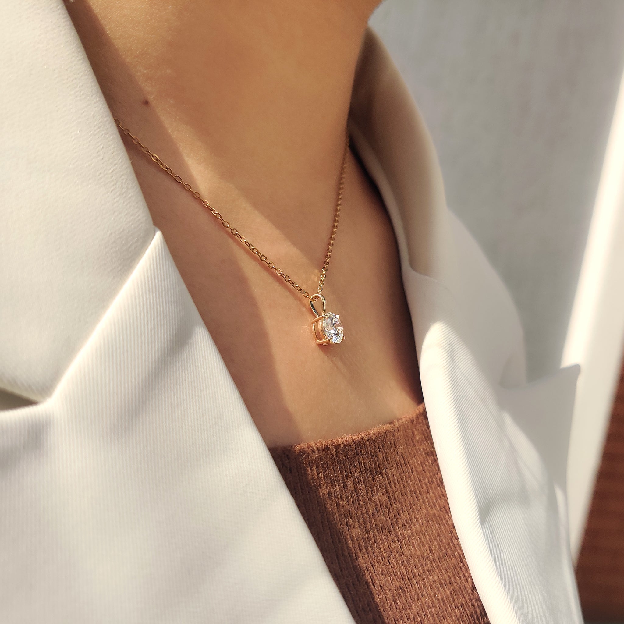 Handmade pendant with four claw prong.
