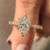 Vintage diamond engagement ring in yellow gold.
