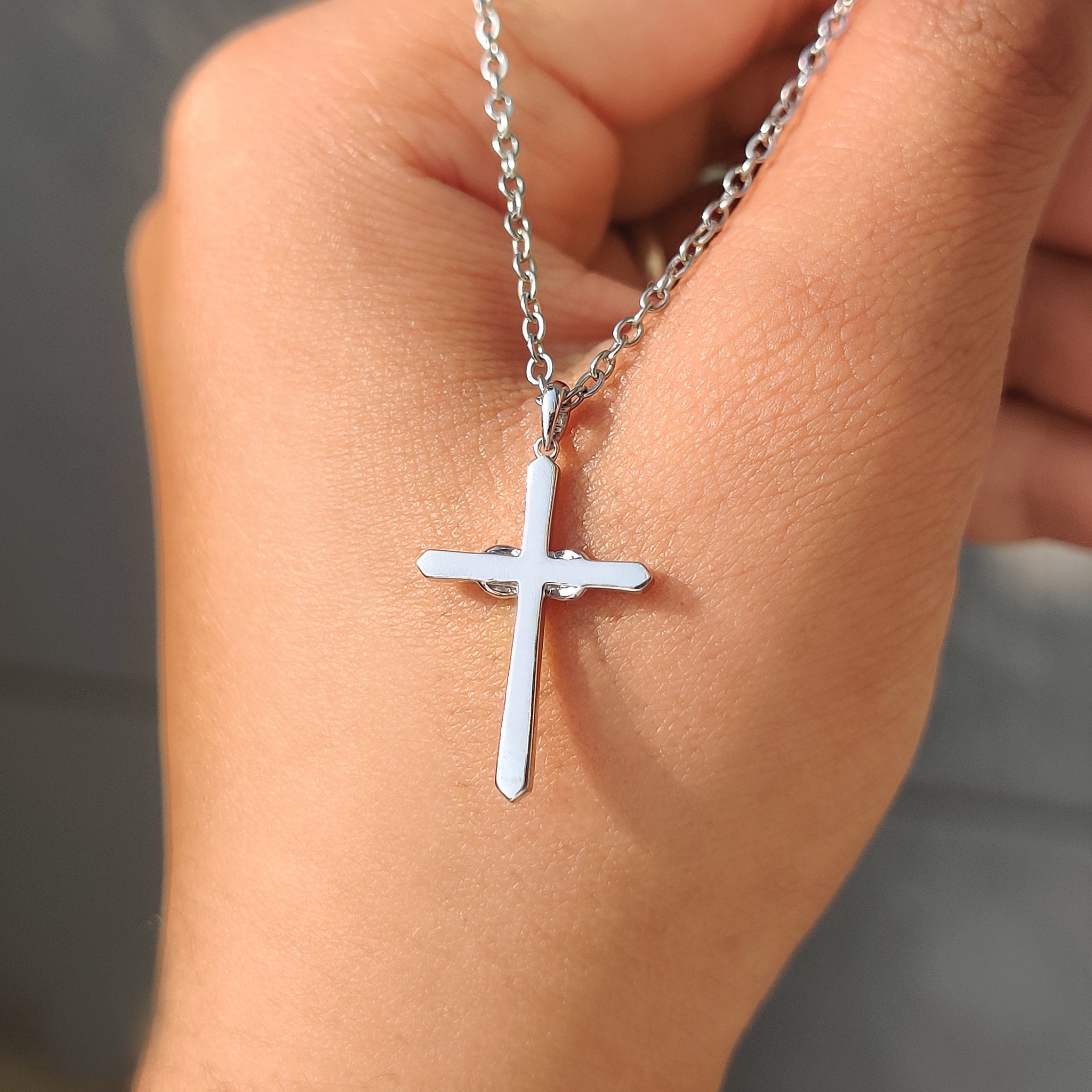 Unique diamond pendant in a cross style.
