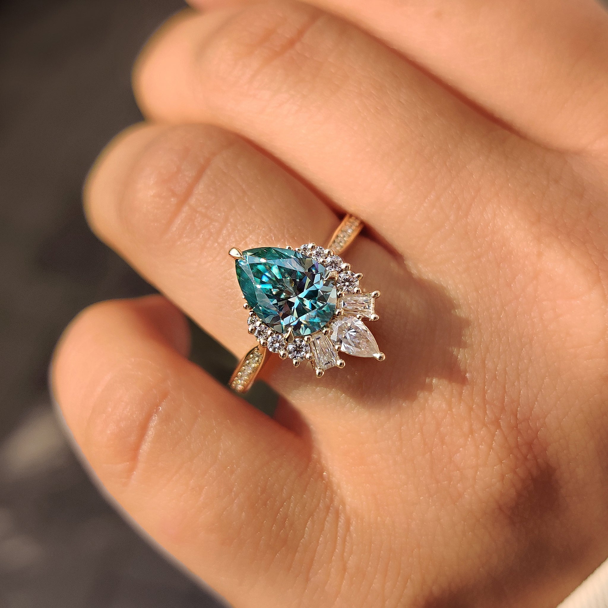 Carat Diamonds cluster engagement ring design.