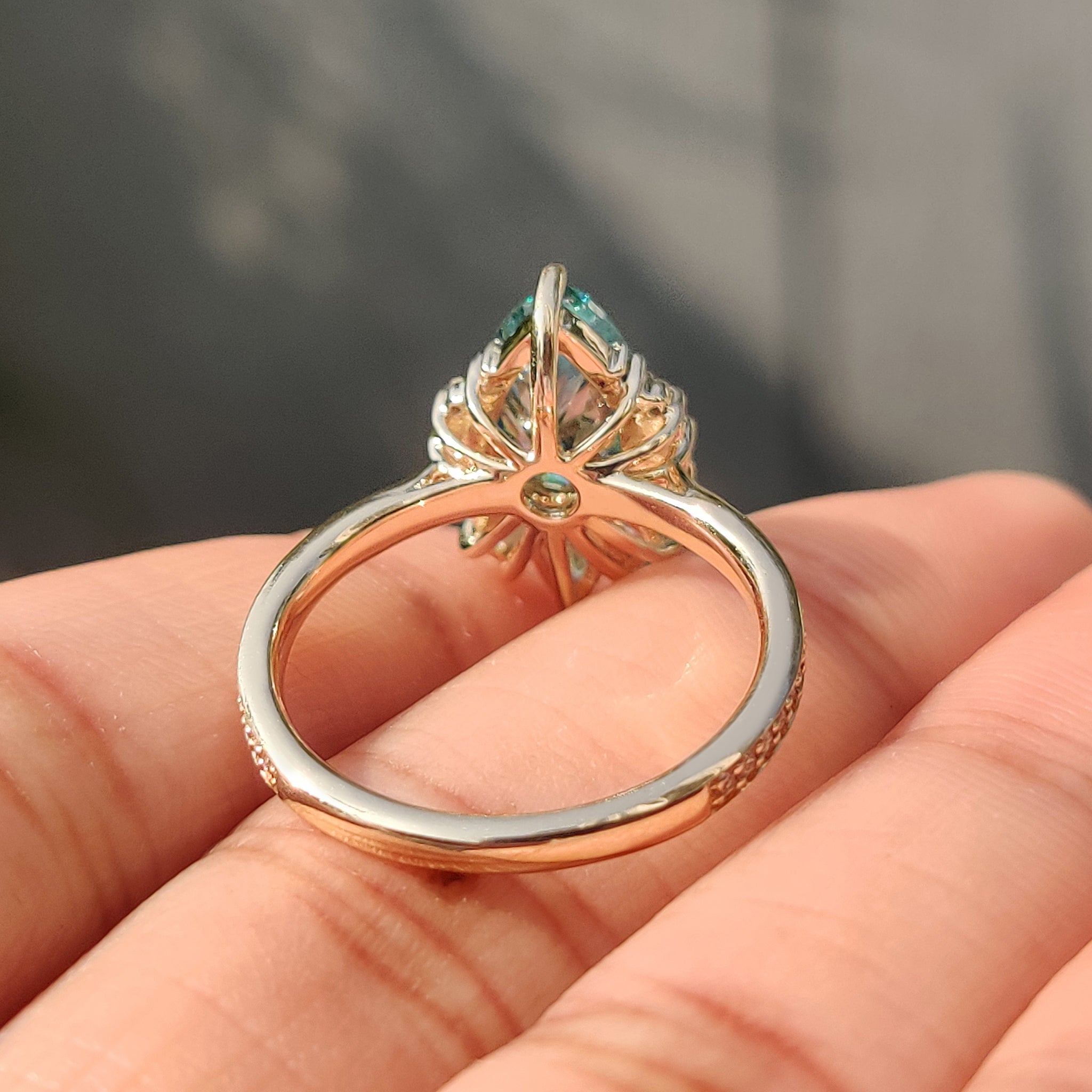 Handmade jewelry yellow gold engagement ring.

