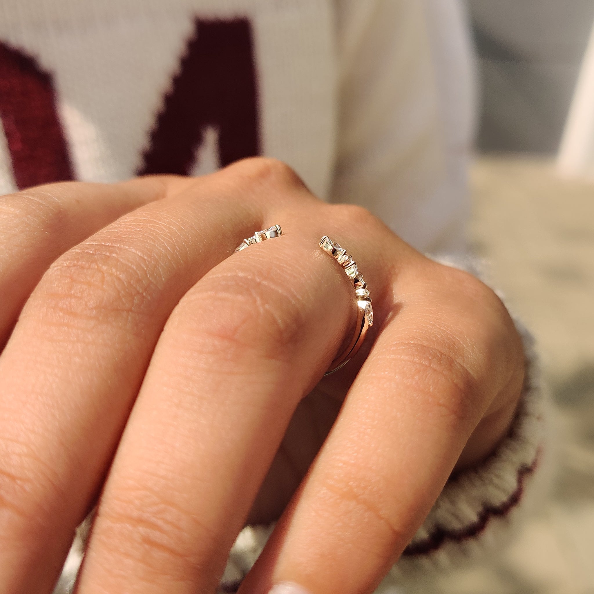 Carat Diamonds marquise wedding band.
