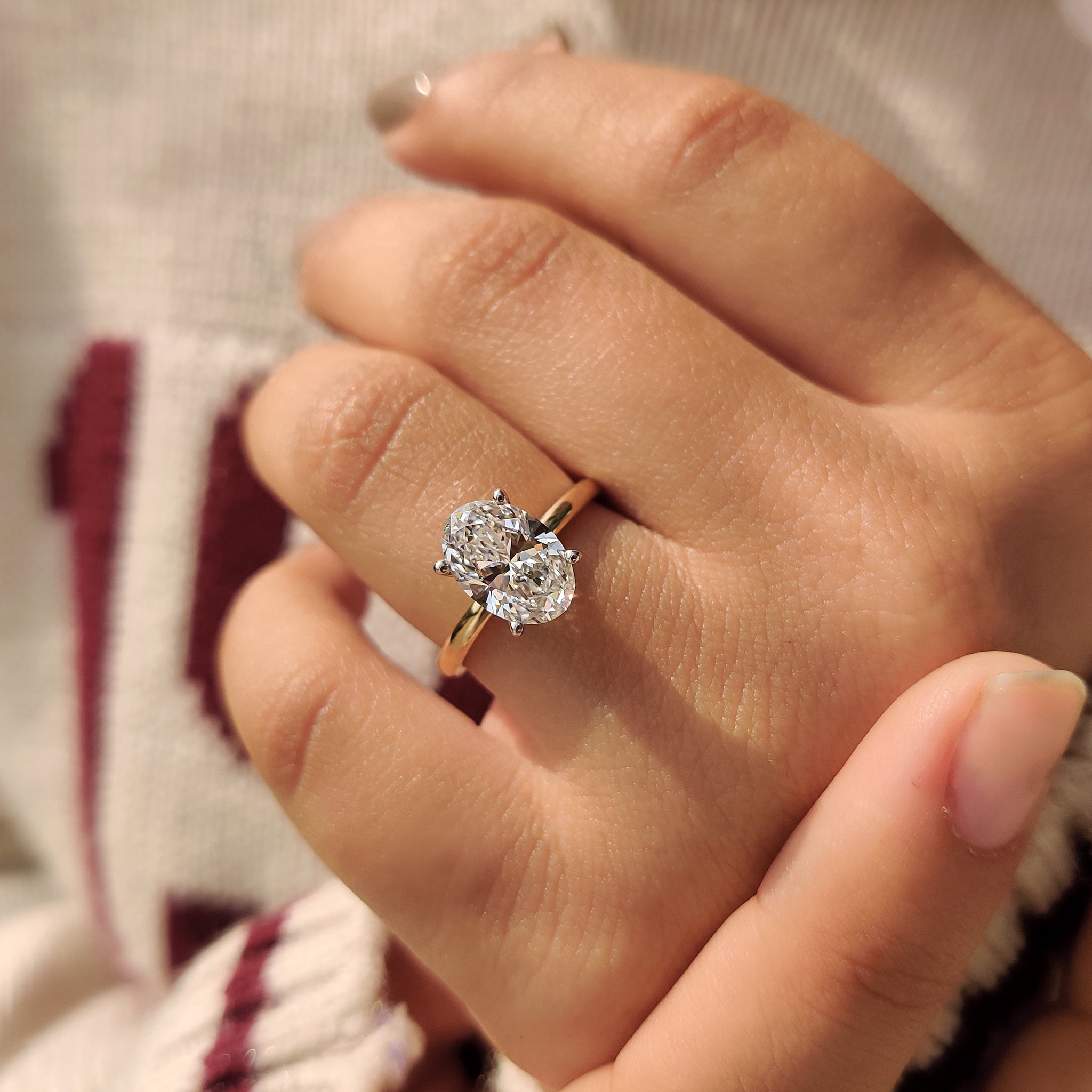 Carat Diamonds engagement ring with a hidden halo.
