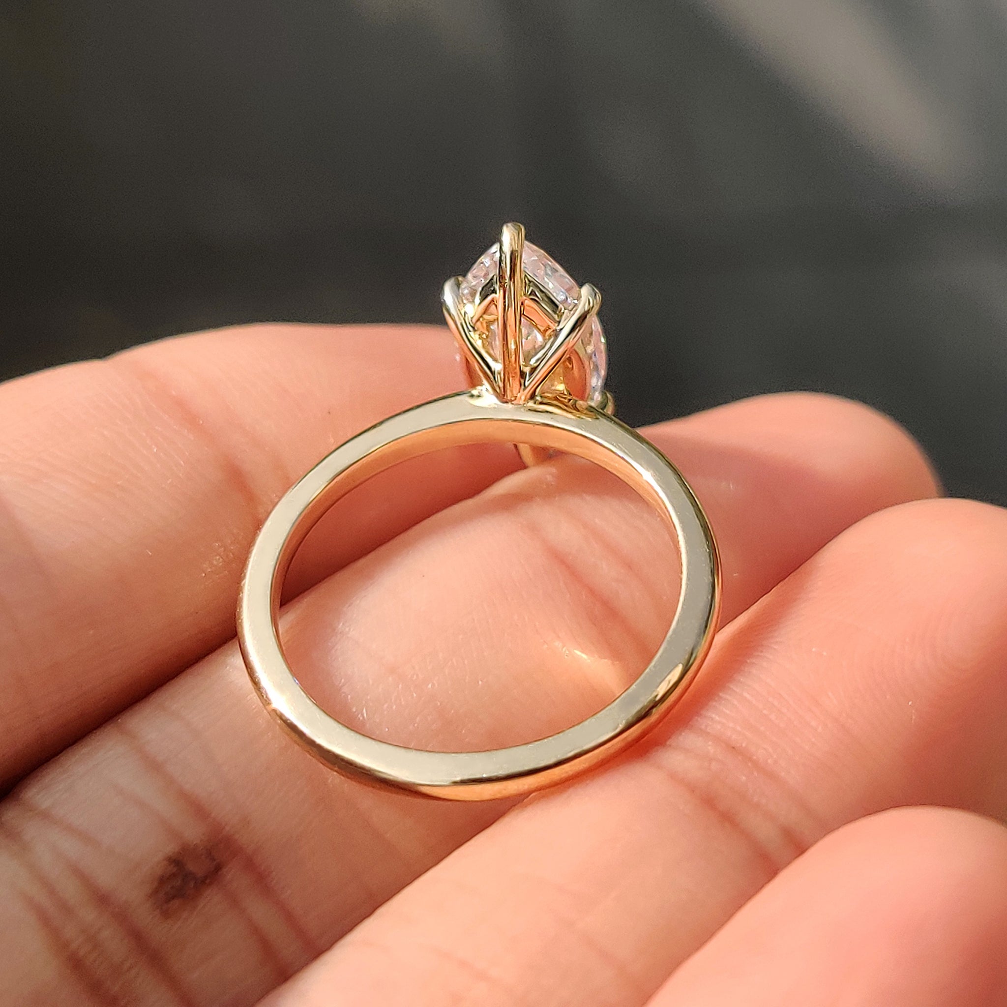 Handmade jewelry marquise engagement ring.
